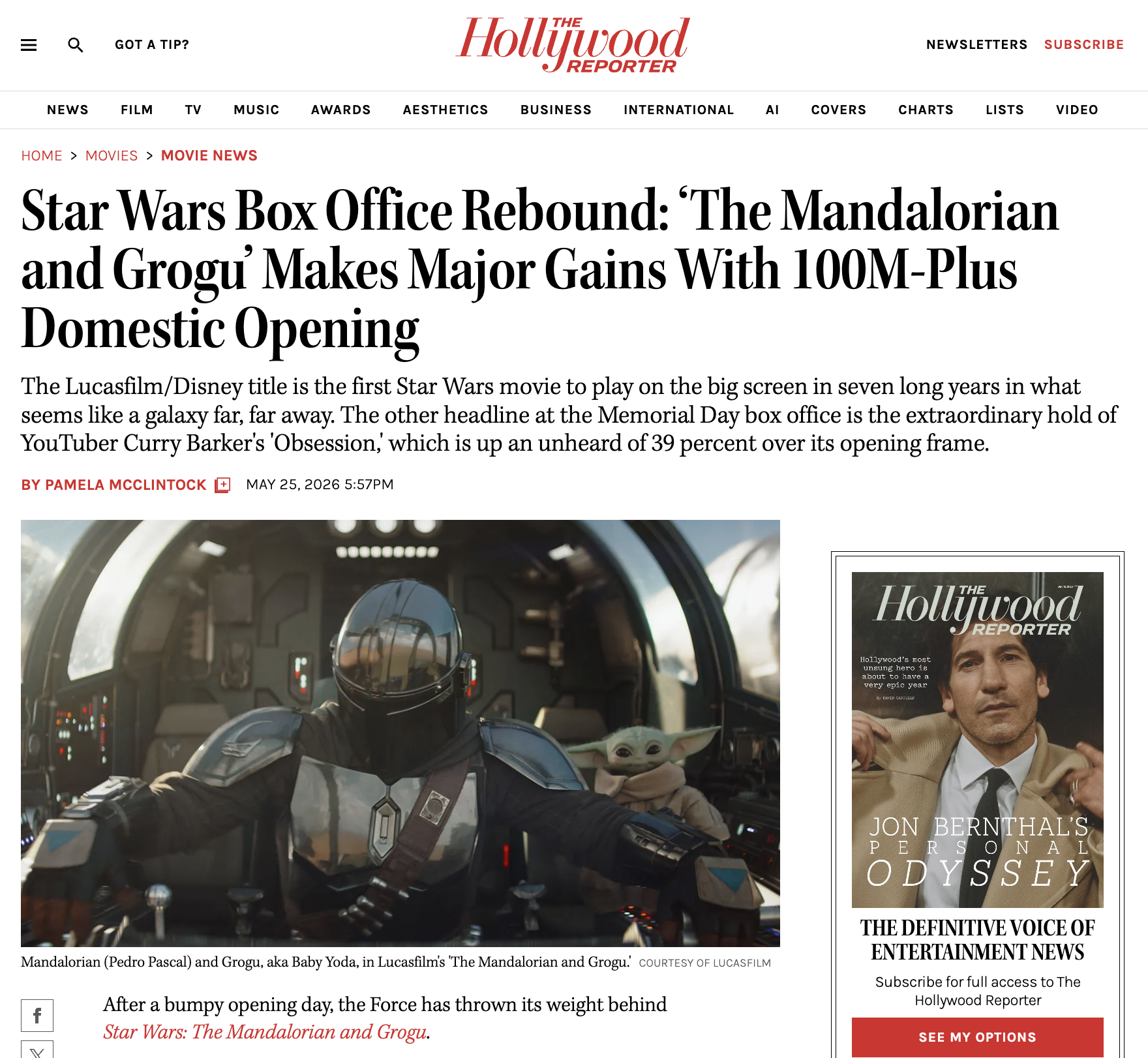 Hollywood Reporter – The Mandalorian