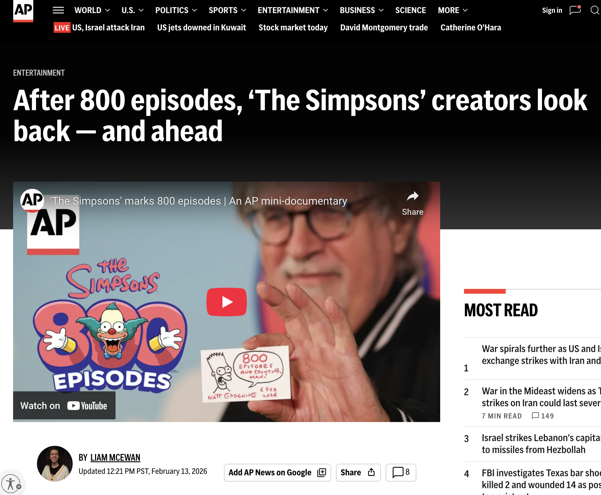 AP – Simpsons 800 Eps