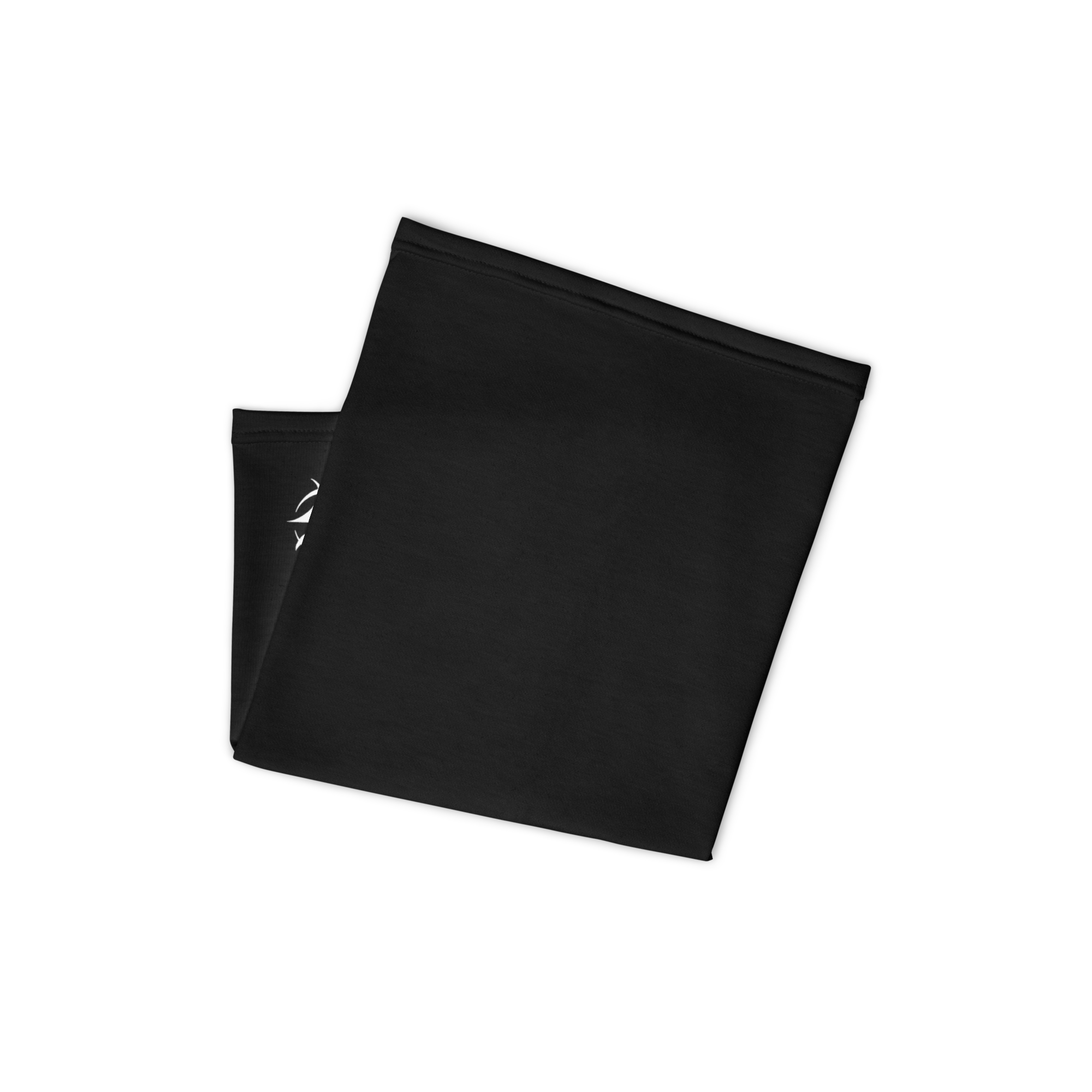 Folded Glyph neck gaiter styled for everyday use