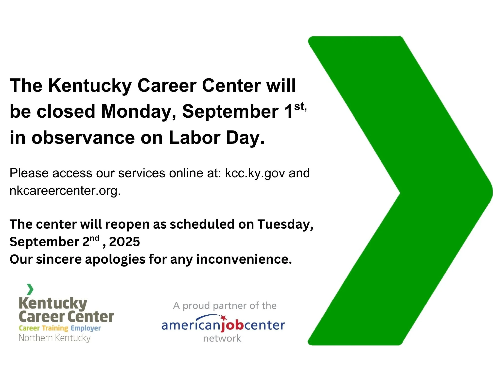 KCC Holiday Closings