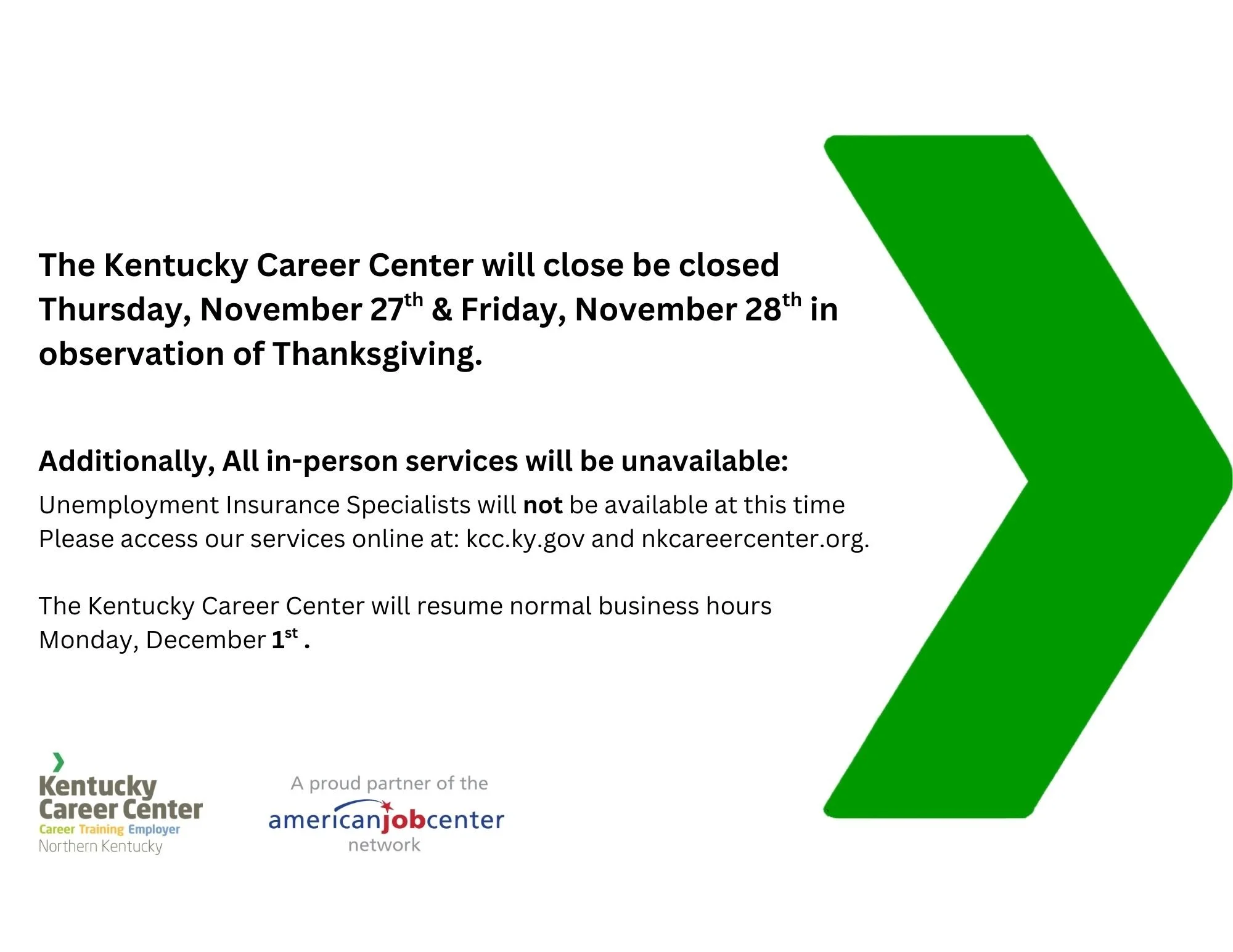 Holiday Closure