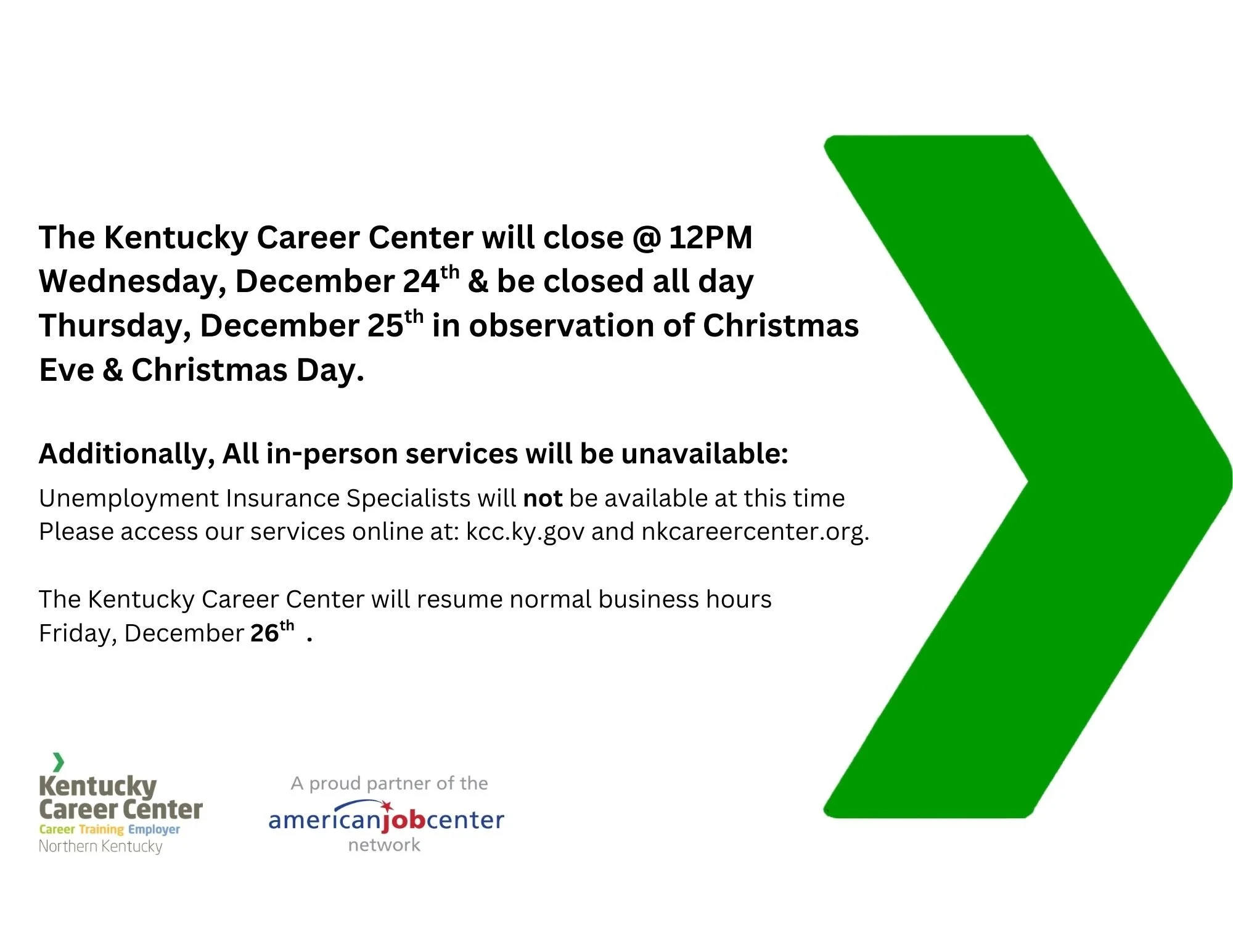 Holiday Closure (Half Day)