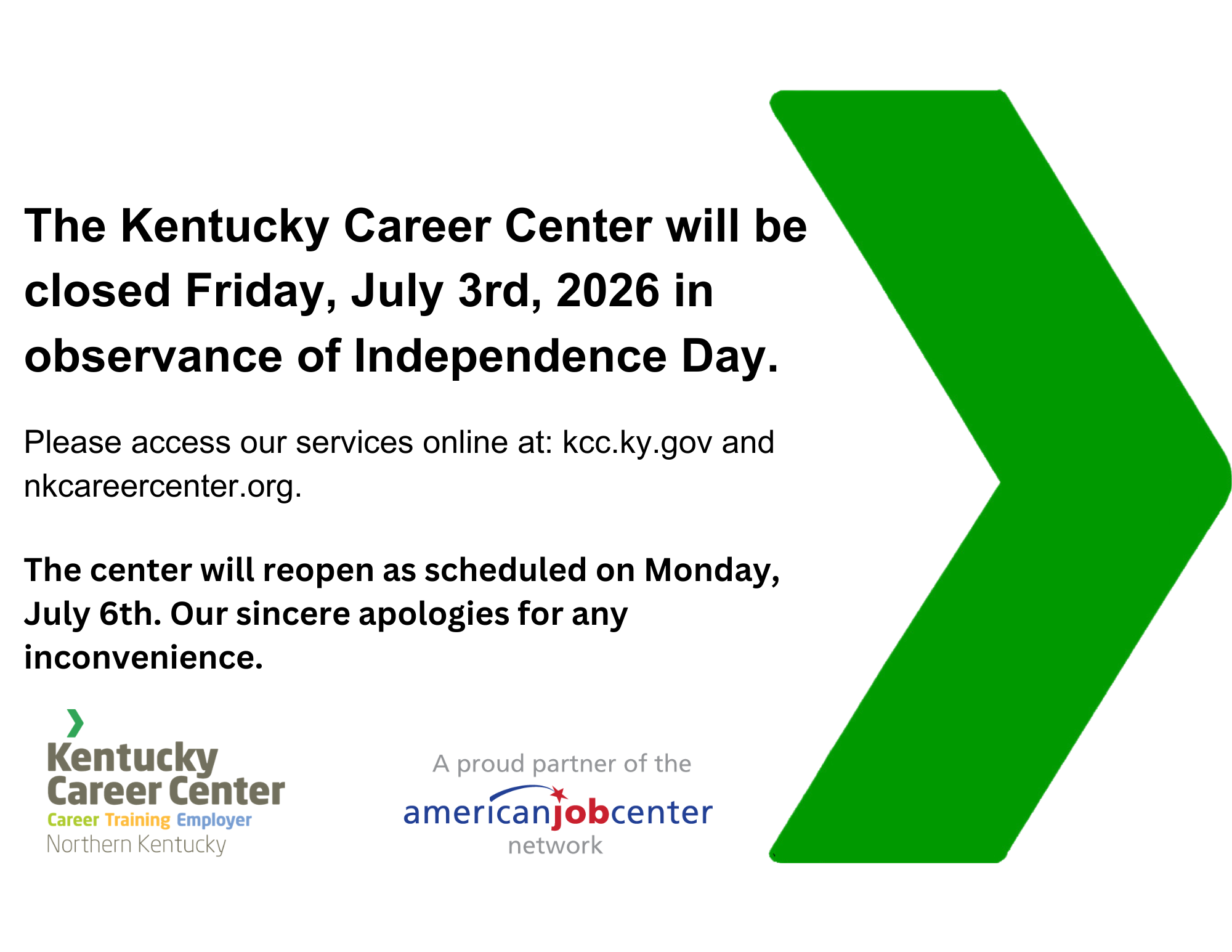 Holiday Closure: Independence Day