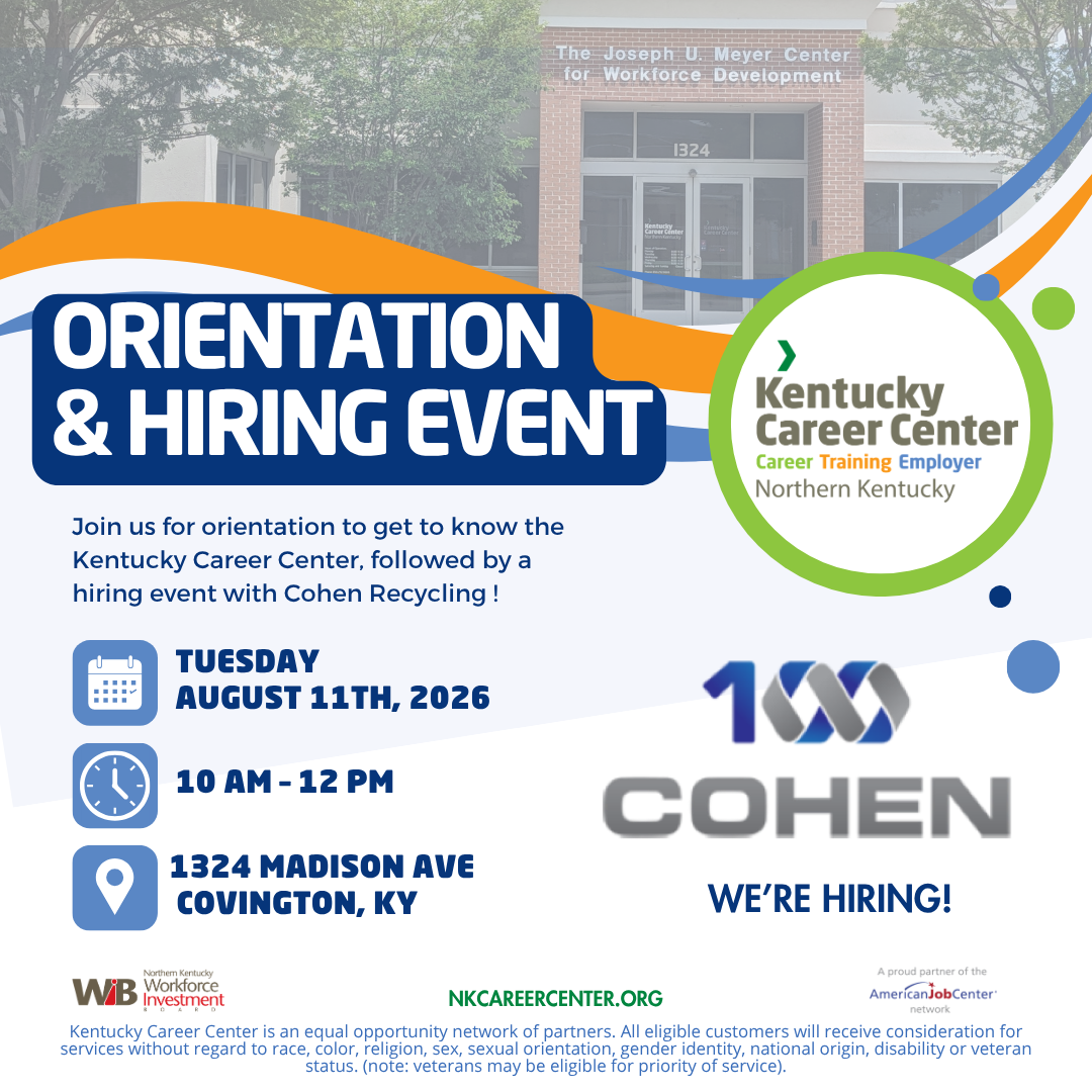 Orientation + Cohen Recycling Hiring Event 