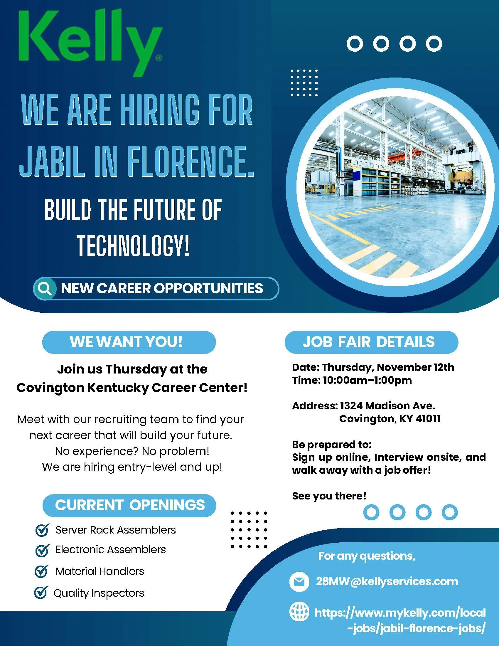 Hiring Event with Kelly Services: Jabil