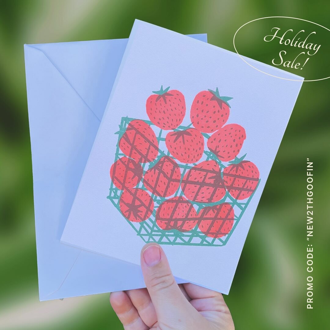 Strawberry Risograph cards are up in the shop as well! (Link in Bio) Perfect addition to any Christmas present to ward off the winter blues. 

Oh and I finally updated the shop with some classic prints of mine as well. Look at me go! 

#strawberry #r