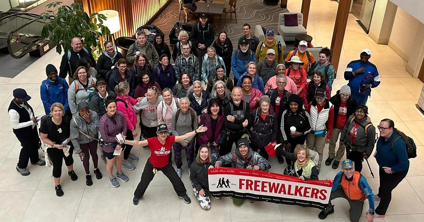 Two days, 38 miles, and countless steps, laughs, and memories!  Oh, and one pretty incredible aerial group shot. 

Thanks to everyone who made our FreeWalkers Weekend in Bethesda so special!  We are already looking forward to our next journey togethe