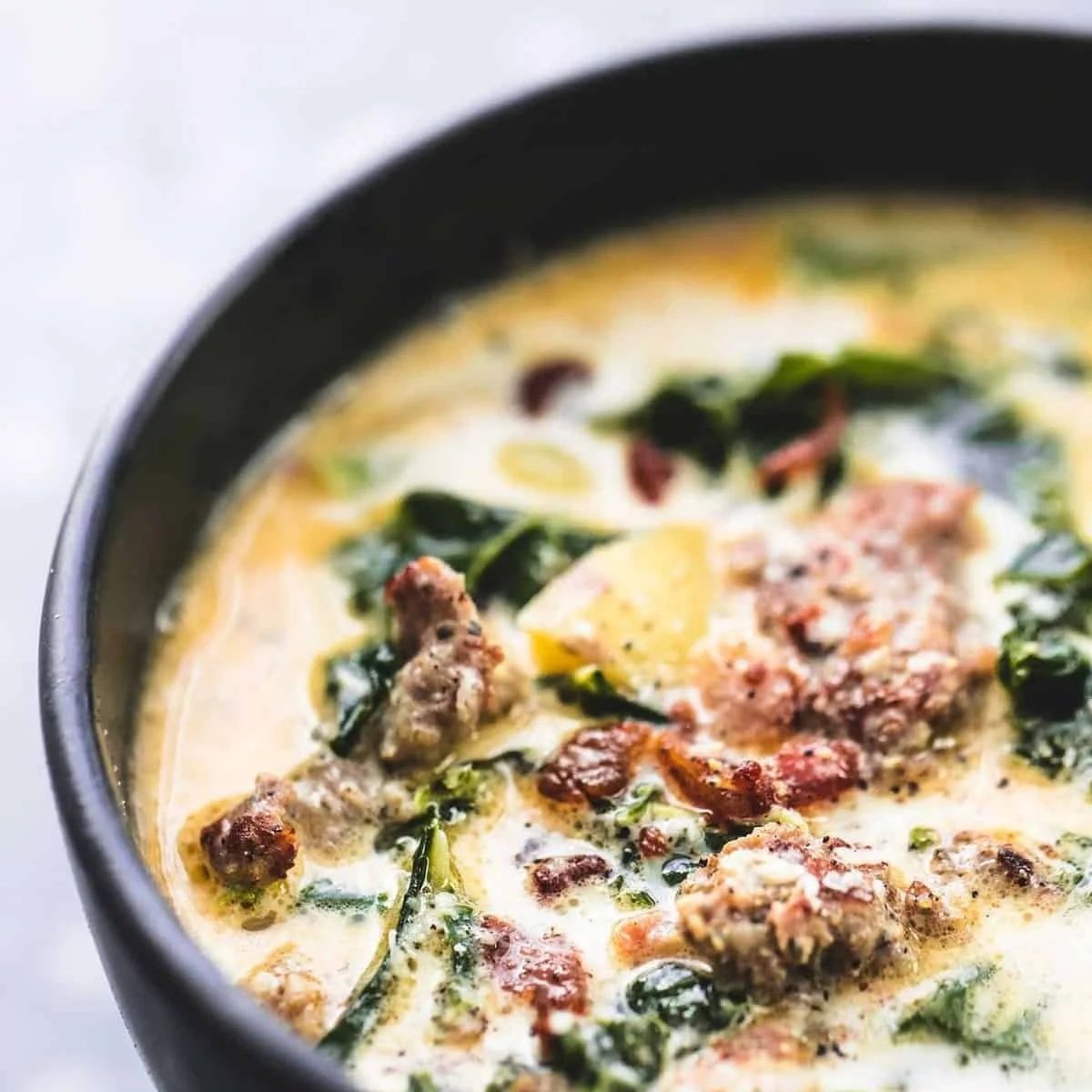 Bowl of Zuppa Toscana Soup