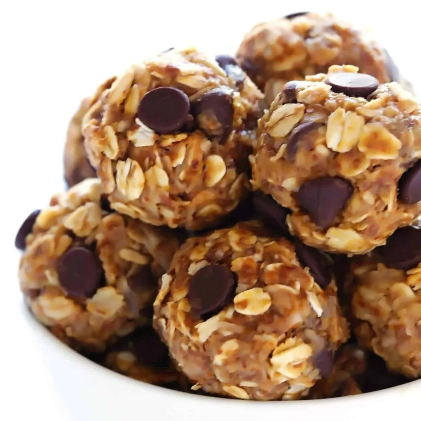 Bowl of no bake energy bites