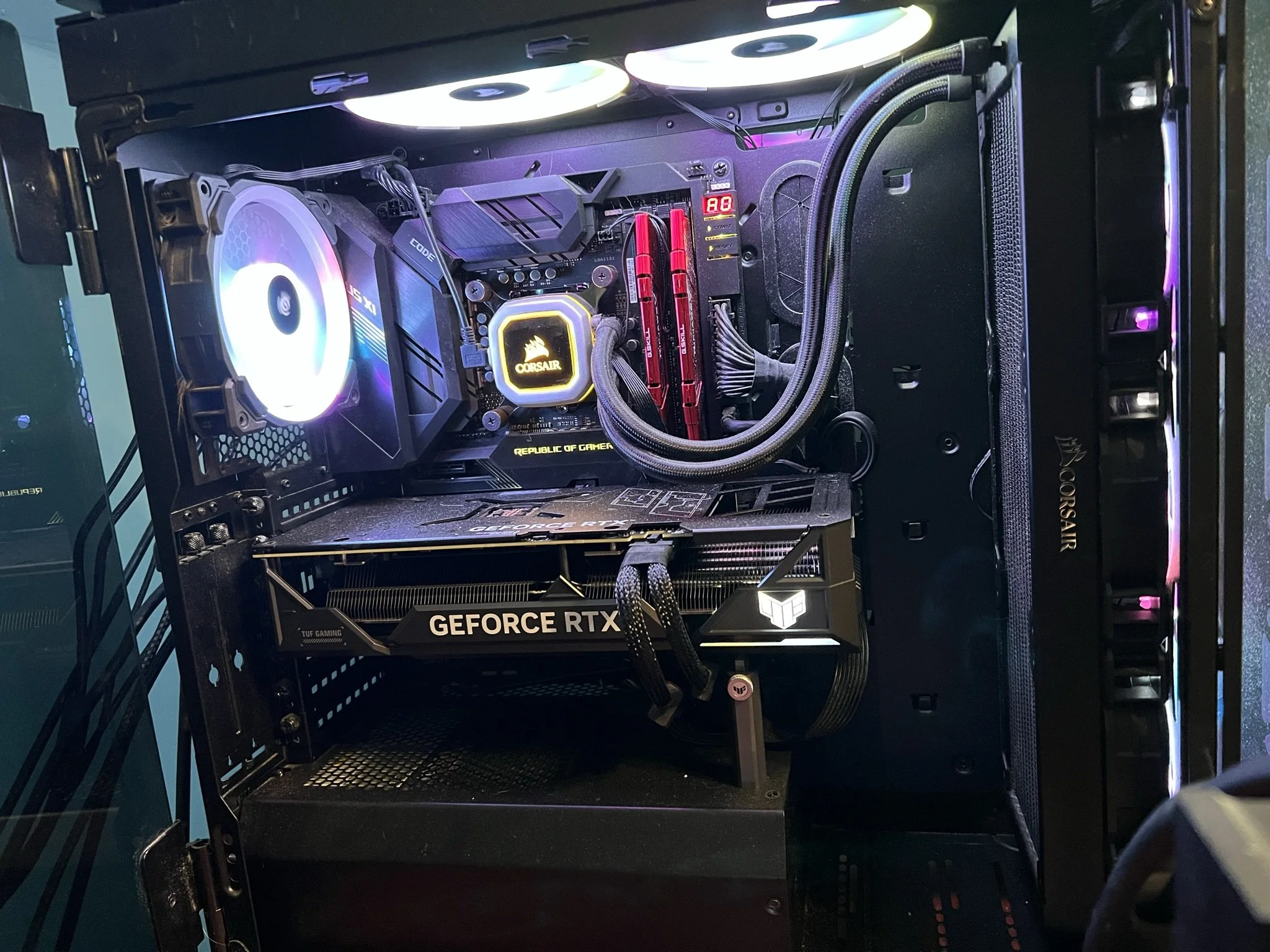 It's a good feeling when you turn a system on for the first time after building it and everything is lit up and working.