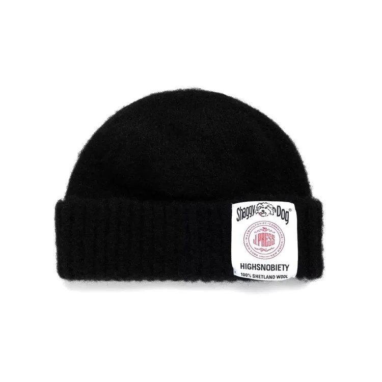 J. Press x Highsnobiety – Shaggy Dog Knit Beanie Black