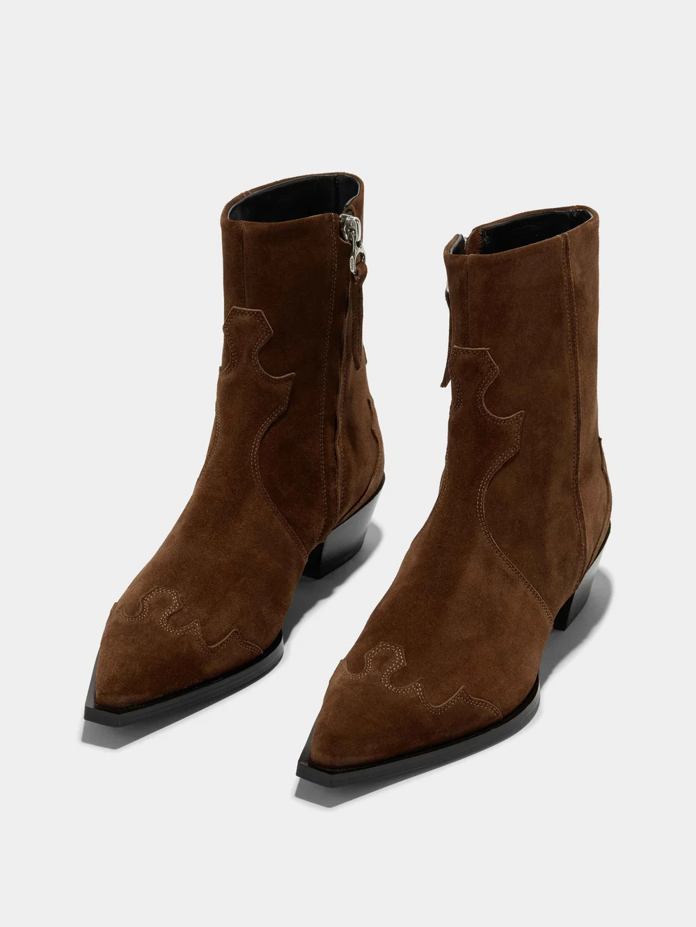 Aeyde Hester Suede Cowboy Boots