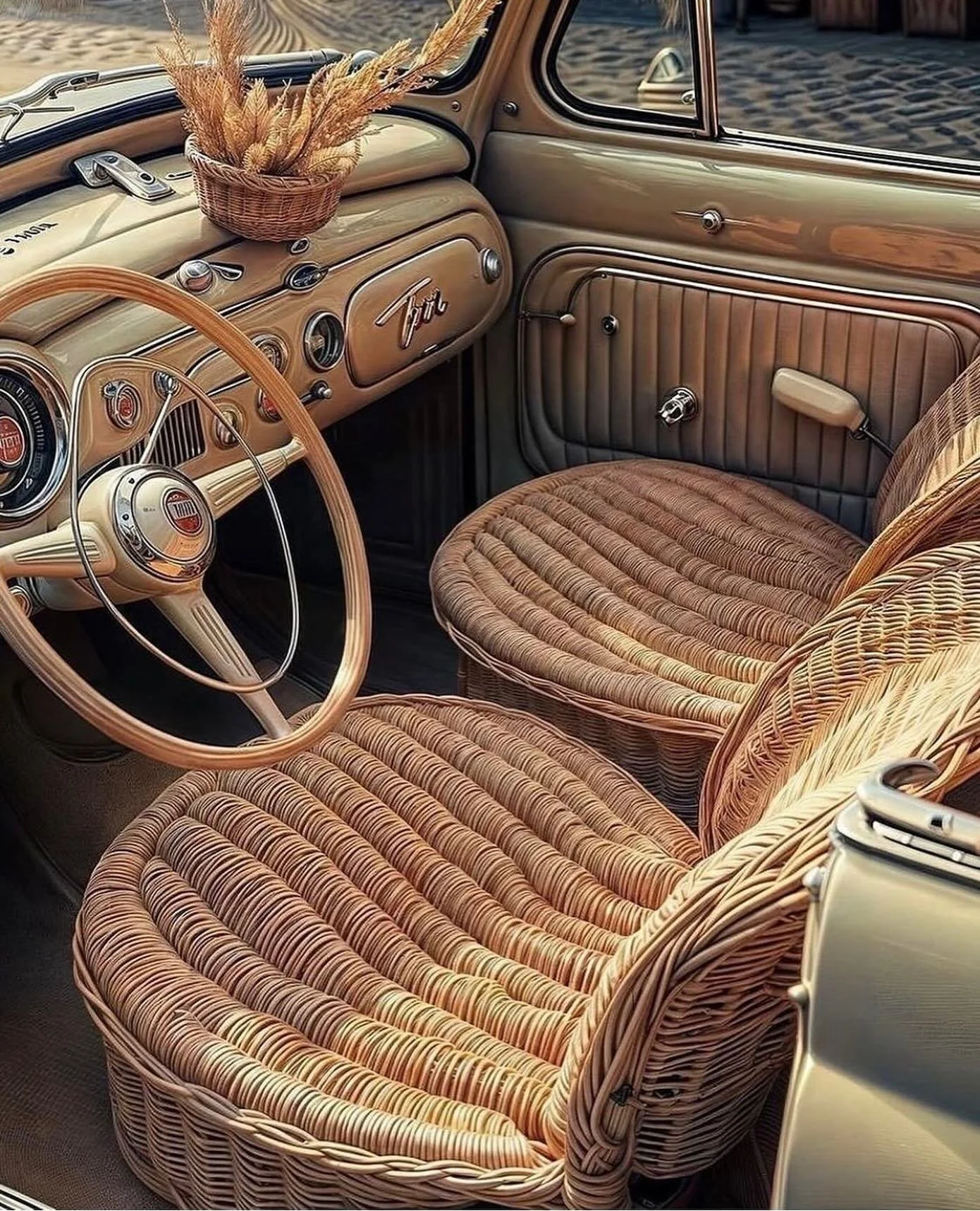 Wicker wicker chicken dinner 🧺
#thetidalist #wickinteriors #wick #wickercar #vibes #surfmobile