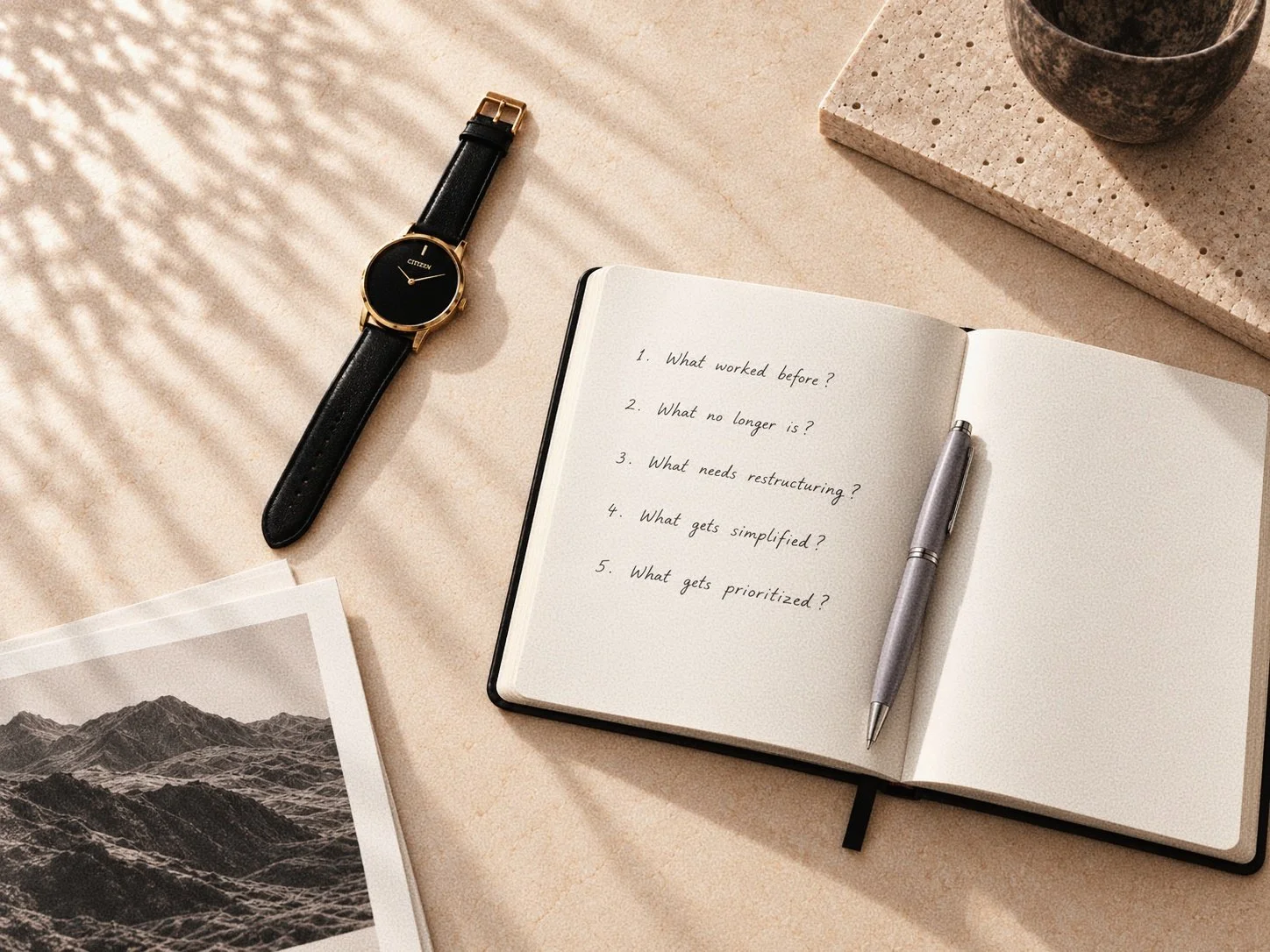 Marketing question written out on a notebook to gain more business insight