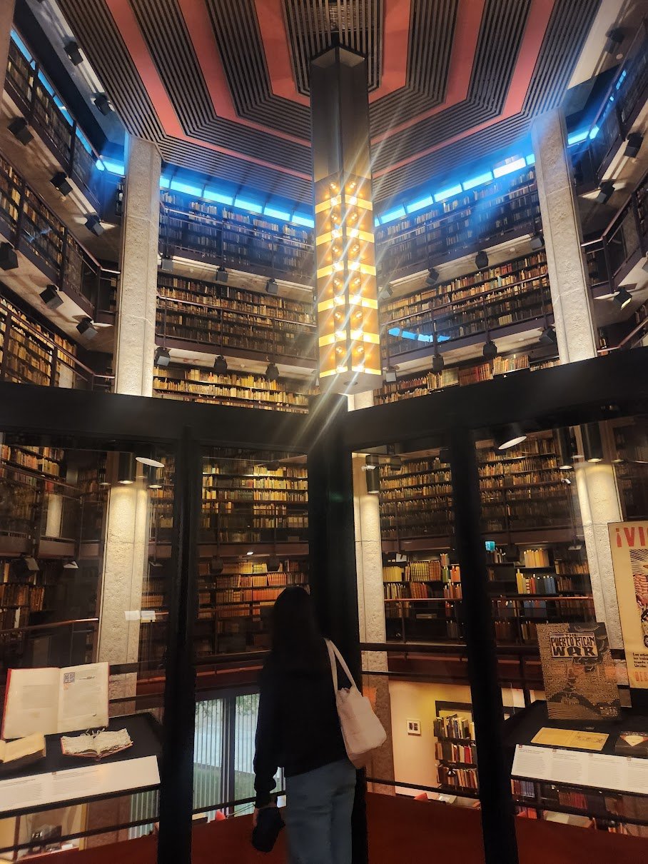 Fischer rare books library! 📚 Apparently they suck all the oxygen out of the room if theres a fire! Scary...
