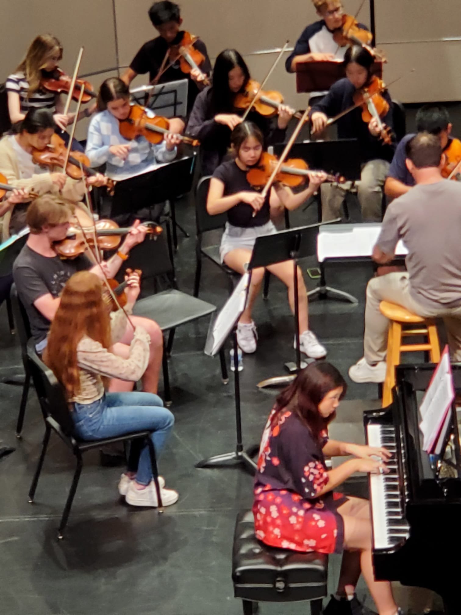 First rehearsal with orchestra!