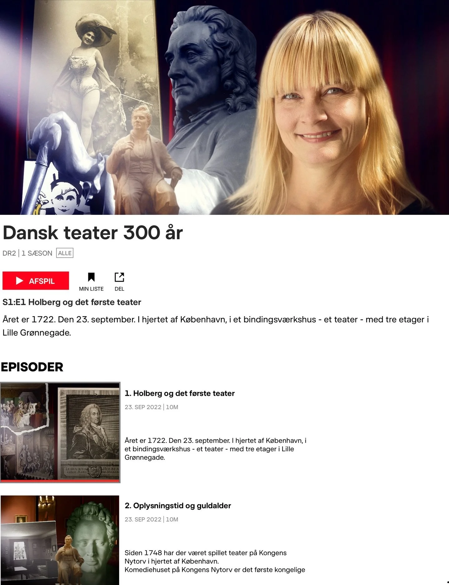 I anledning af Ludvig Holbergs f&oslash;dselsdag (f&oslash;dt 3. december 1684 i Bergen) kan du se vores film eller lytte til vores podcasts om en af Danmarks st&oslash;rste nationale klenodier og grundl&aelig;ggeren af dansk teater &ndash; samt dem,