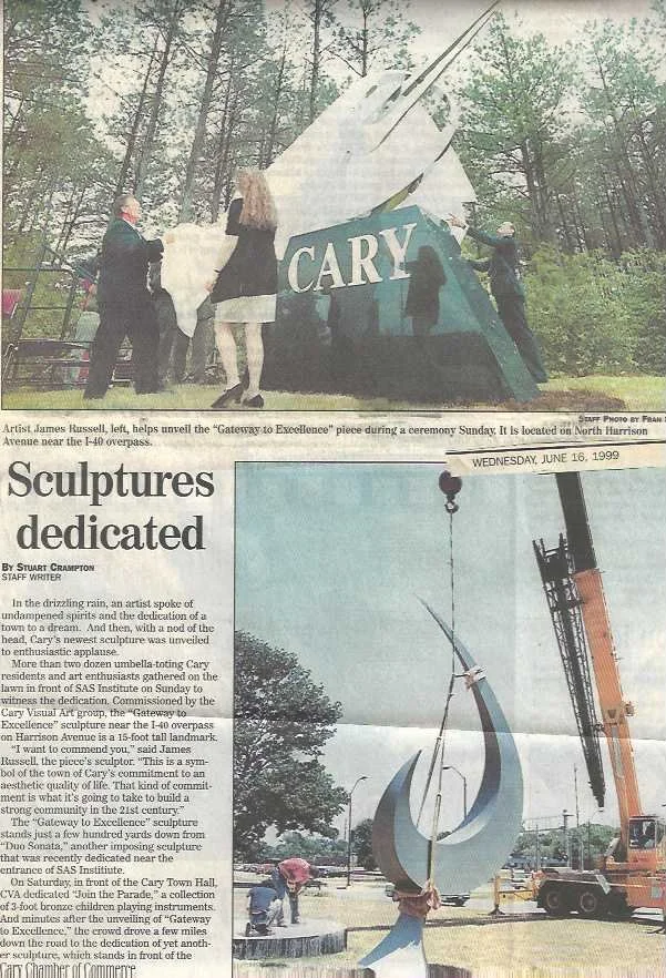 Sculptures Dedicated_June 16, 1999_pg. 1 of 2