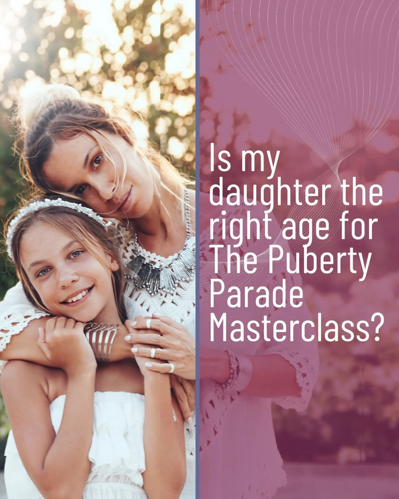 This is the most asked question since launching my new puberty masterclass, The Puberty Parade. So here are a few answers for you!

❓Is my daughter too young?? Normal puberty can start at age 8 in girls 🤯 So if she&rsquo;s at least 8, she&rsquo;s no
