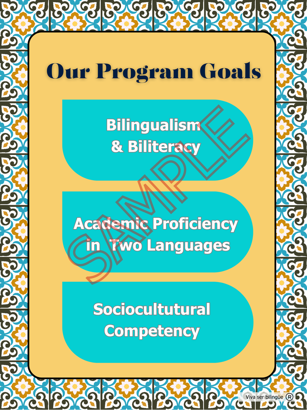 DLI Goals Poster — Multilingual Learning Network