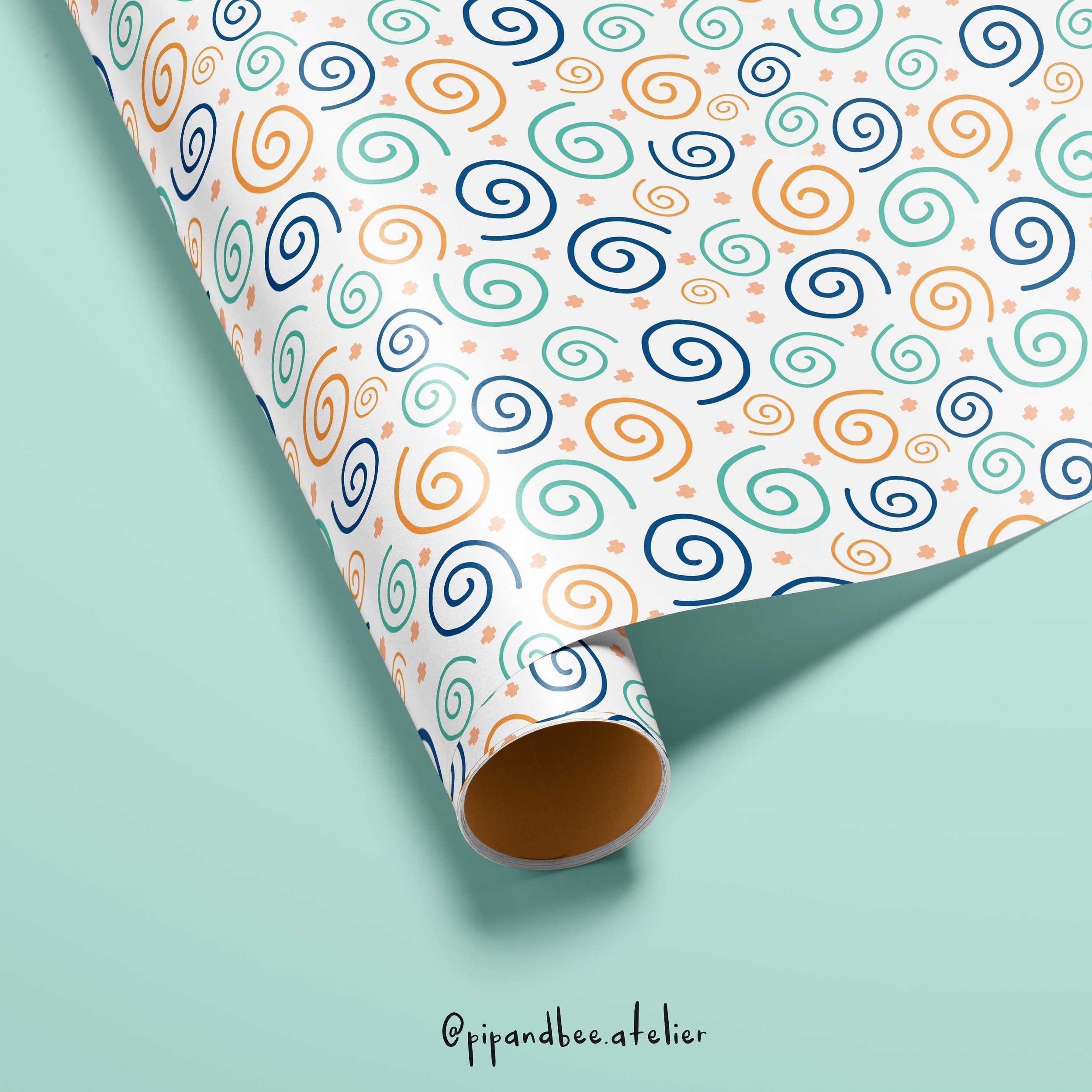 And here&rsquo;s my crazy swirl pattern on wrapping paper! Wouldn&rsquo;t it be perfect to wrap birthday gifts! 🎁 

#crazyswirls #swirl #patternlife #wrappingpaper #stationery #weappingpaperdesign #stationerygoods #stationerydesign #funpattern #cute