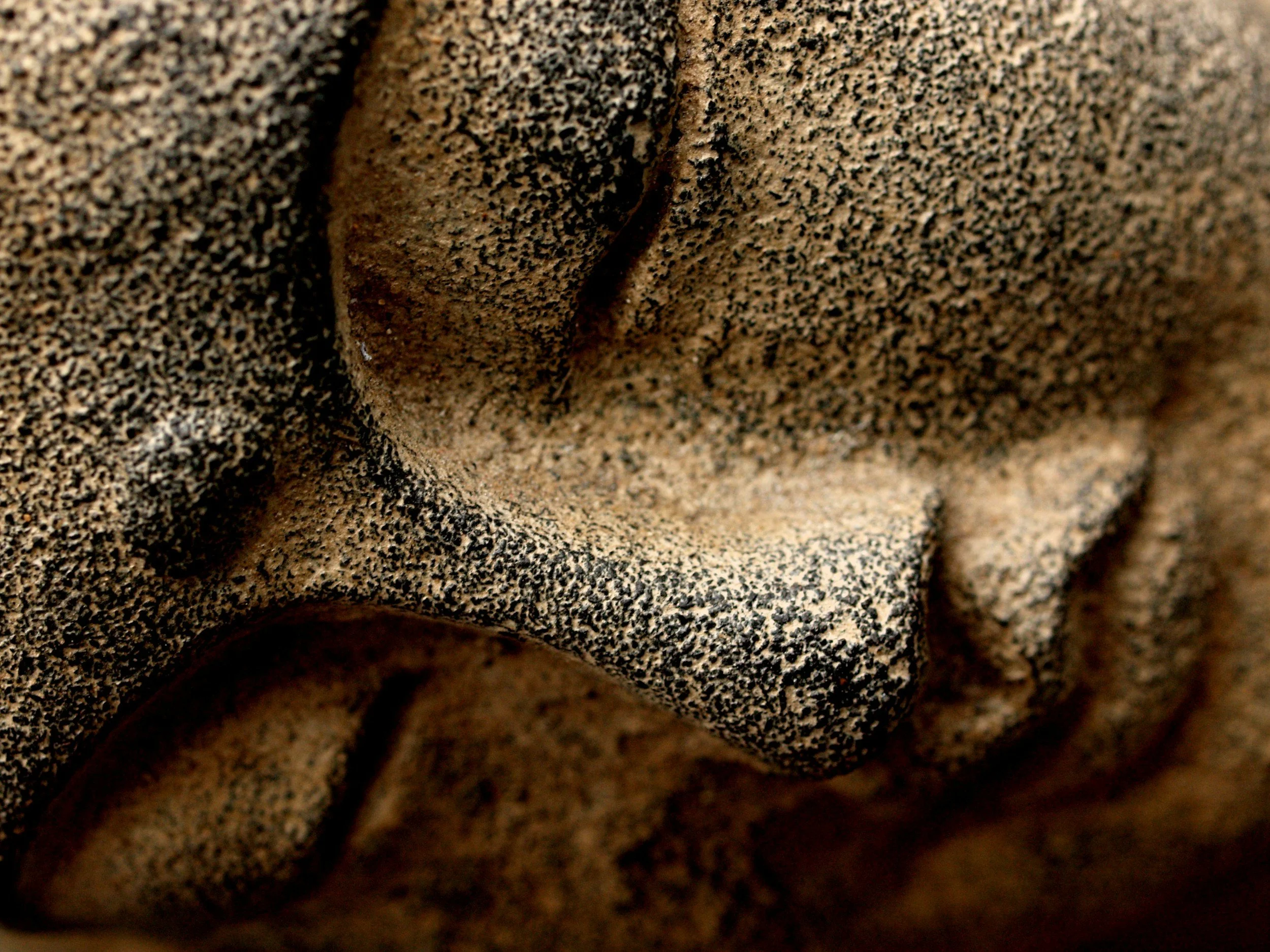 Bronze Buddha, close up on face
