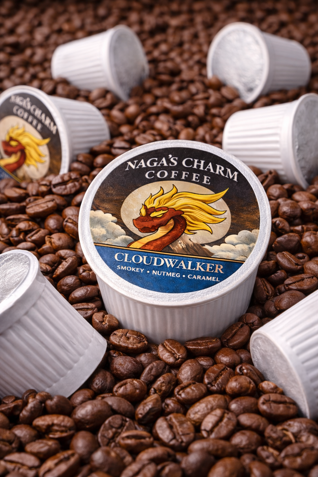Image-Nagas-Charm-Coffee-Ground-Coffee-Best-Kcup-Image-Surrounded-By-Coffee-Beans