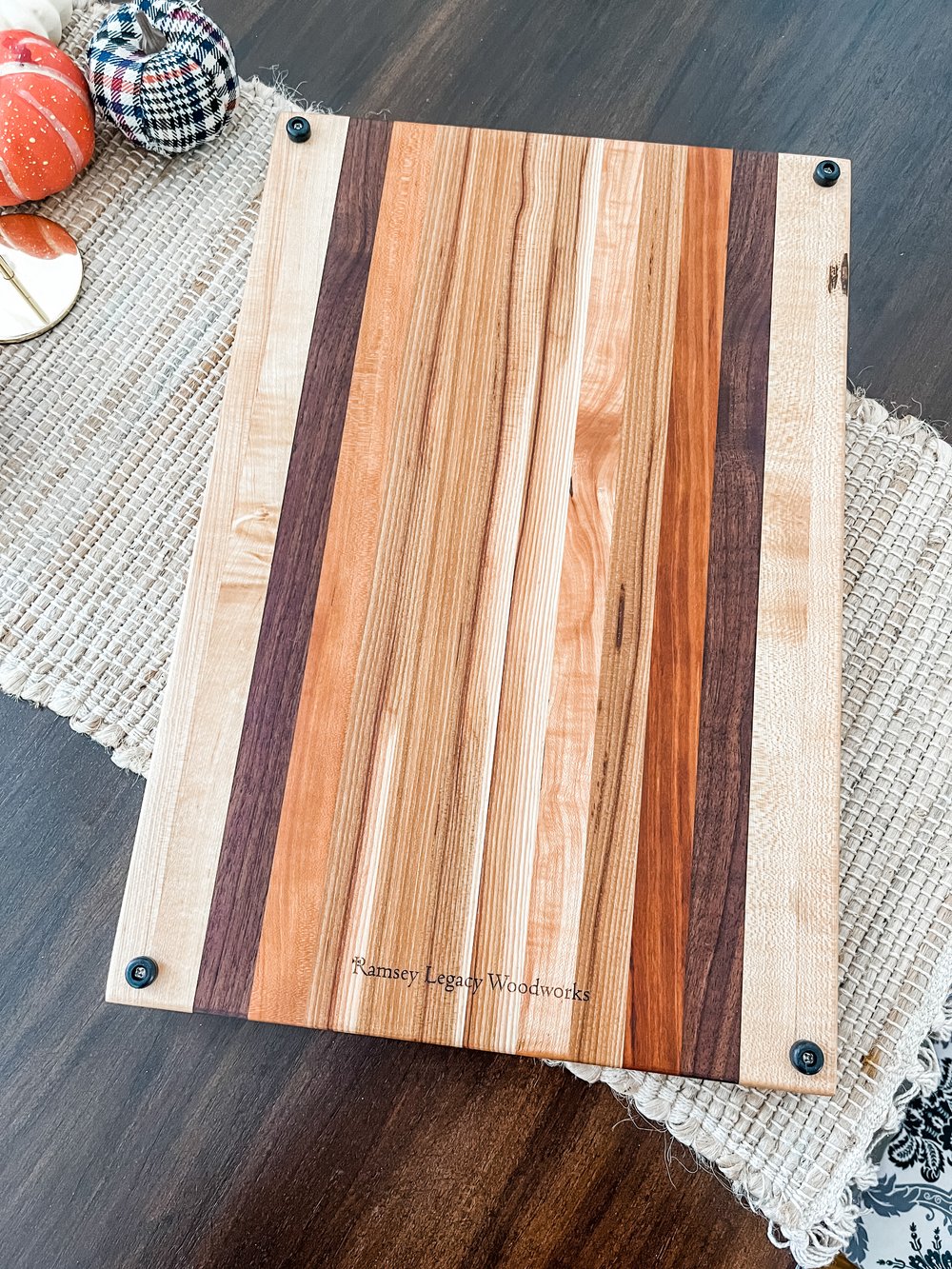 Traditional Edge Grain Cutting Board with Handles and Juice Groove — RLM  Woodworks