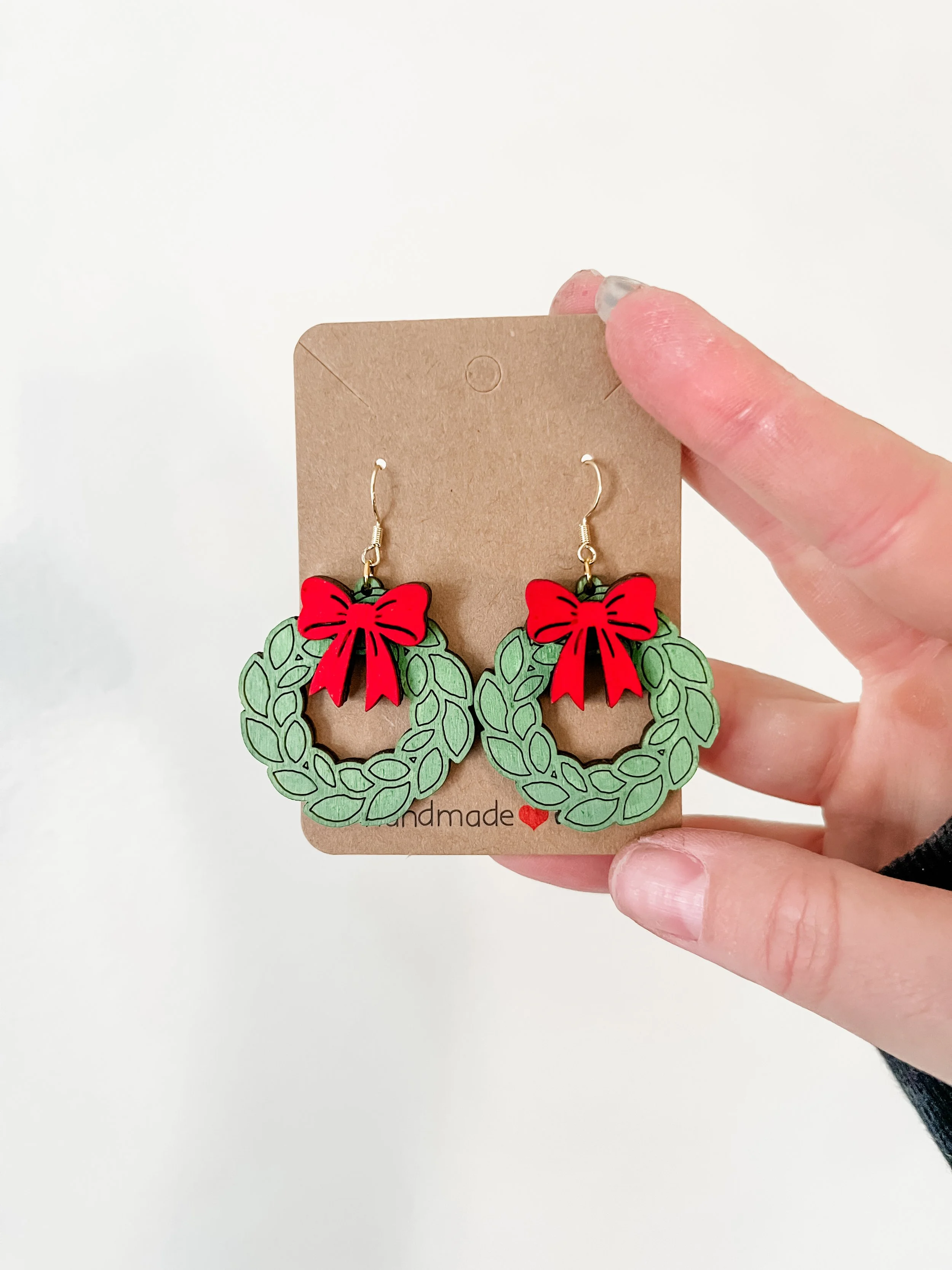 Christmas Wreath Dangle Earrings