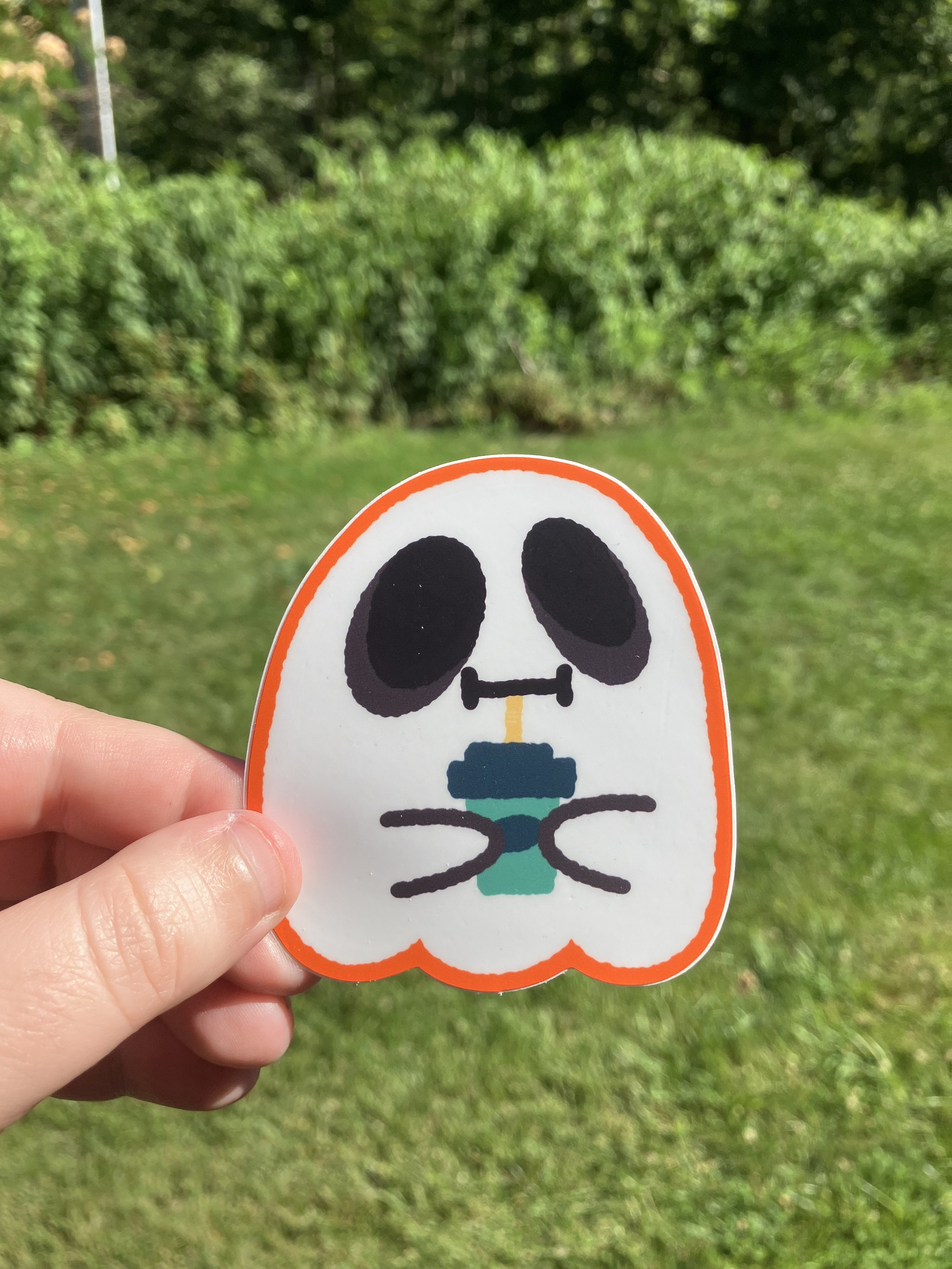 Ghostly Beverage Sticker