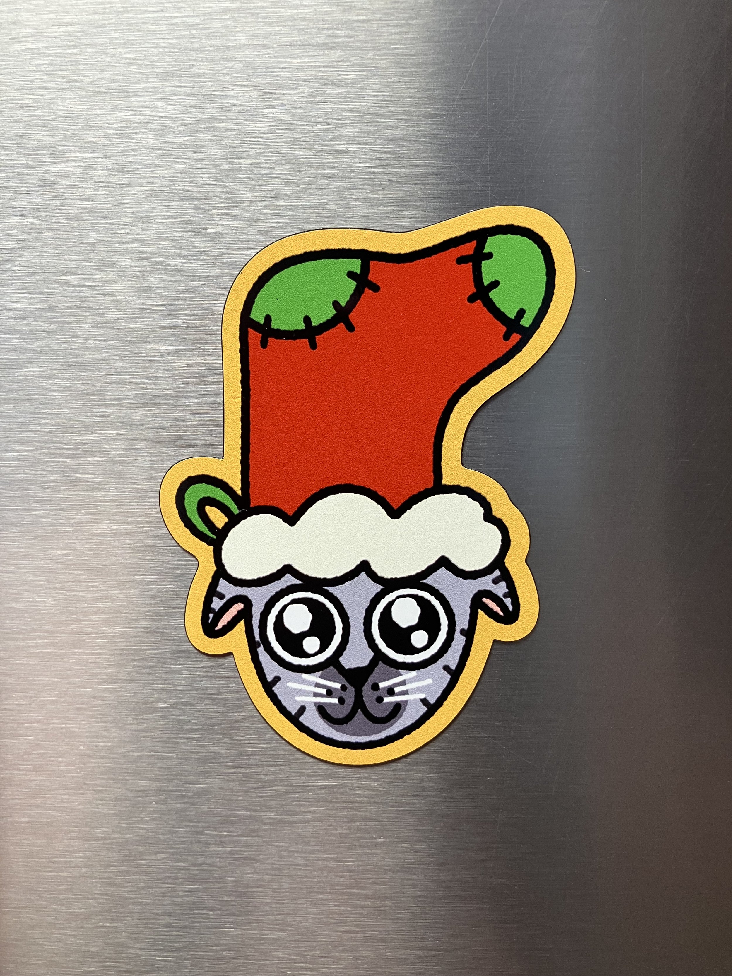 Kitty Cat Winter Hat Magnet