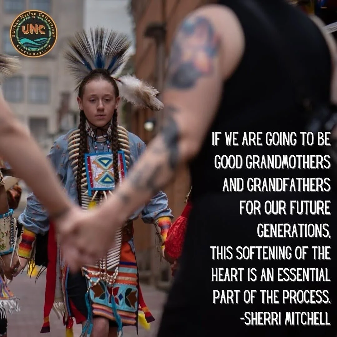 If we are going to be good grandmothers and grandfathers for future generations, the softening of the heart is an essential part of the process &ndash; Sherri Mitchell 

#sevengenerations #Indigenous #wisdom #urbannative #community