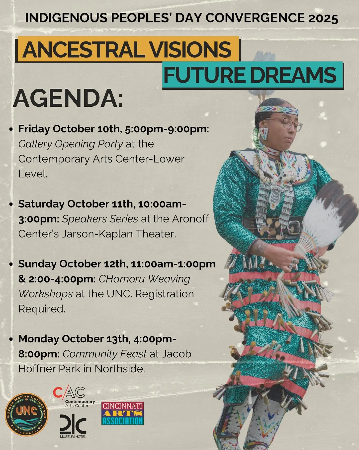 We cannot wait to celebrate with you THIS WEEK at our seventh annual Indigenous Peoples&rsquo; Day Convergence. 🎉

This year&rsquo;s theme is Ancestral Visions, Future Dreams, and will reflect the importance of wisdom passed down, highlighting the r