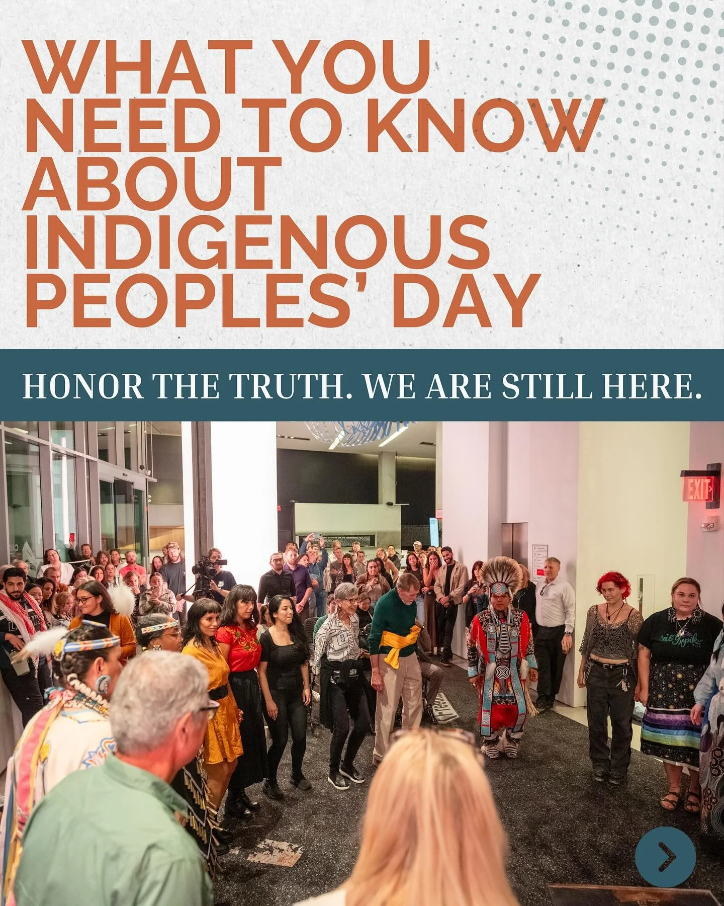 Today, Indigenous Peoples&rsquo; Day, we honor the truth, reject the myth, and proclaim that Native Peoples are STILL HERE.

Join us today and everyday as we honor our ancestors&rsquo; legacies and set in motion dreams for future generations.

Come c