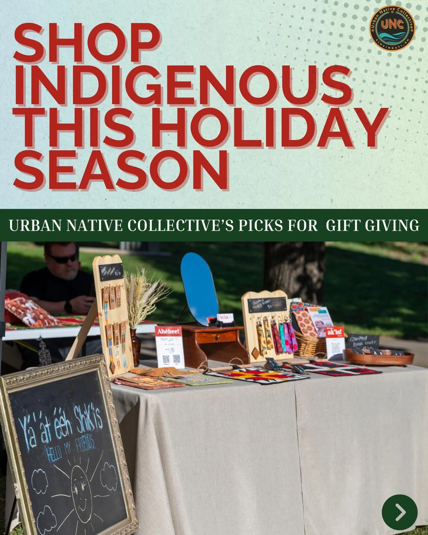 On the hunt for a special holiday gift? 🎁 
Check out this list of some of our favorite items by Indigenous-owned businesses!

@sistersky_ 
@hinengge 
@eaglewomanprints 
@cheekbonebeauty 
@mato_elleven 
@bedrechocolate 
@nsrgnts 
@creativelyindigenou