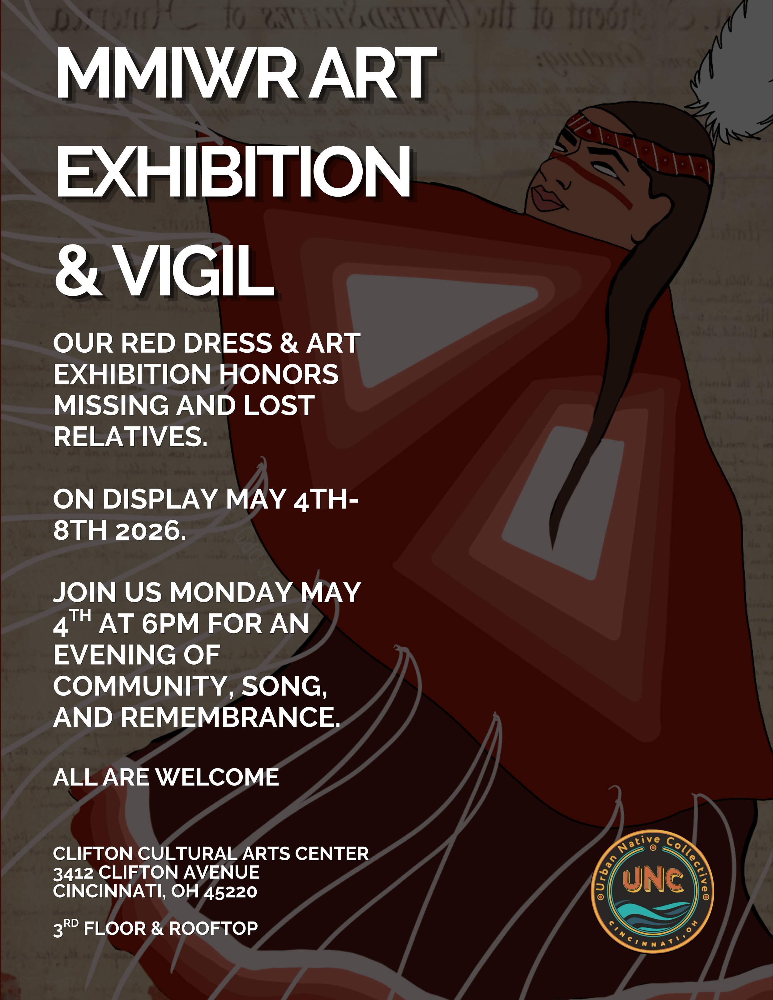 MMIWR Red Dress &amp; Art Exhibition and Vigil