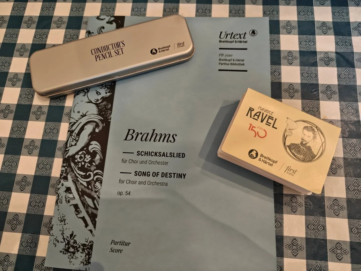 A week or so ago, I received a really unusual score for Brahms's Schicksalslied from the wonderful folks at EMS. The outside cover was correct, but the inside cover and the actual music was that of Wagner's Prelude and Liebestod from Tristan and Isol
