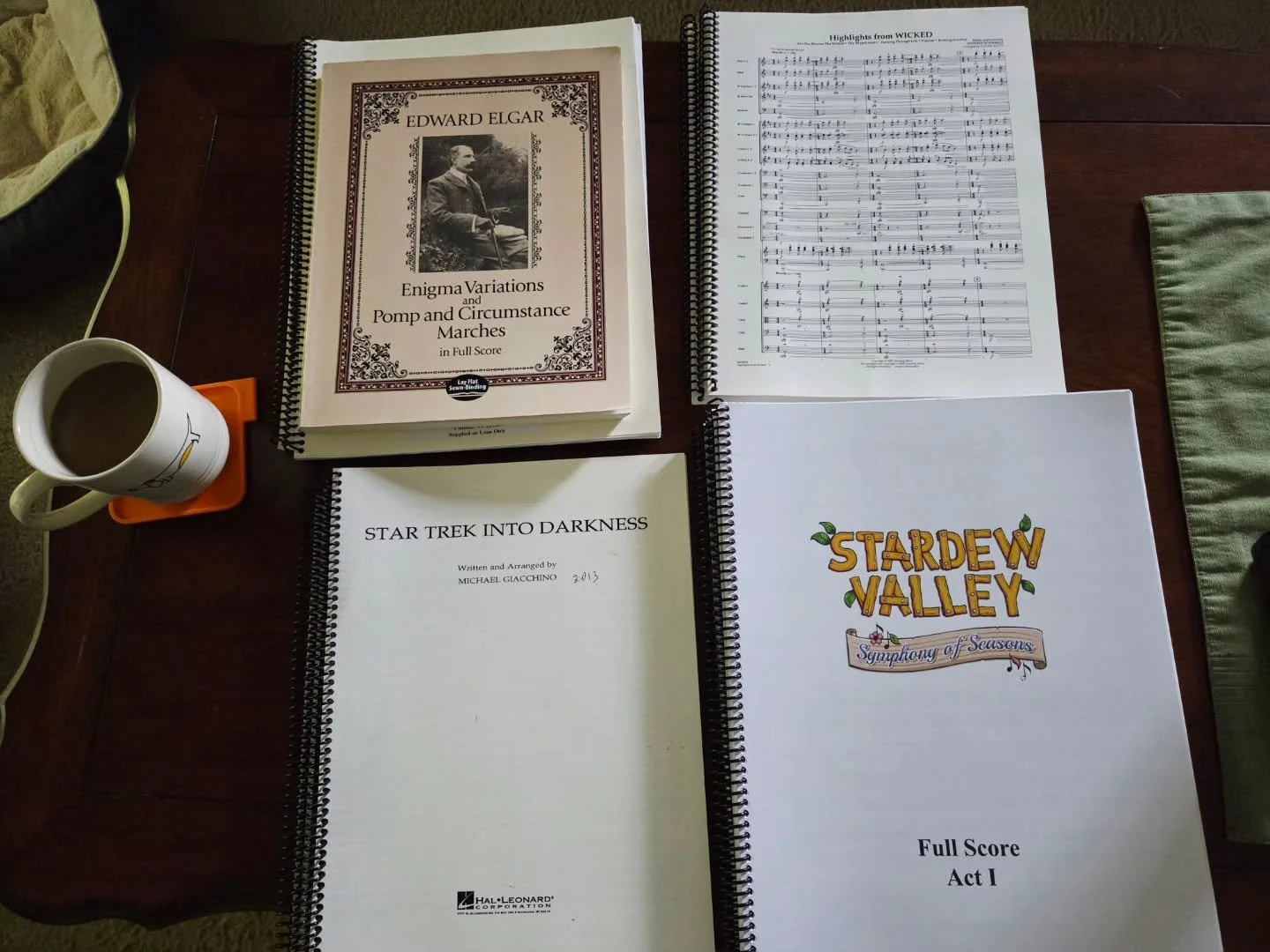 4 piles, 4 orchestras (well, sort of 😂) This week is the last &quot;pure&quot; study week before all the season crazy starts 🤪

@uncsamusic next week with Jessie Montgomery's &quot;Transfigure to Grace,&quot; the Tomasi Saxophone Concerto, and Elga