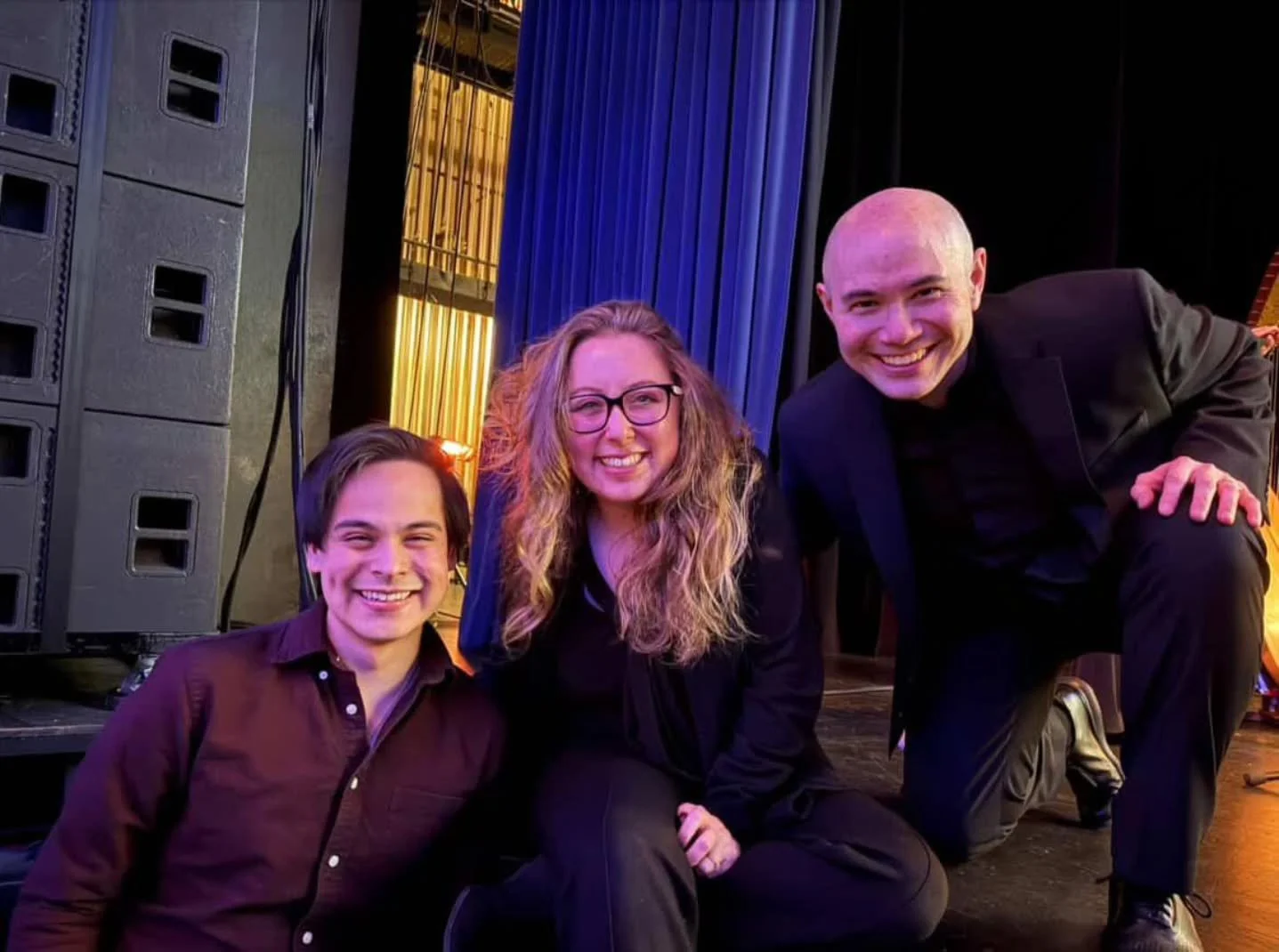 My favorite part about making music in so many fun places is getting to see all my amazing musician friends! ❤️

Nico and Amanda were my principal trumpet and horn, respectively, when I guest conducted the orchestra at the UNC School of the Arts last