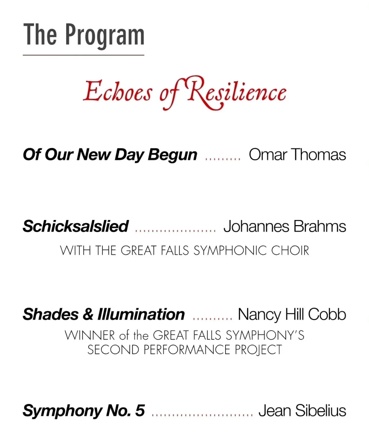 It has come to my attention that EVERY SINGLE PIECE on this program will be a first for this orchestra, choir, and community. 🤯

How cool is that?! 😁

So looking forward to spending next week exploring Great Falls, getting to know the community, an