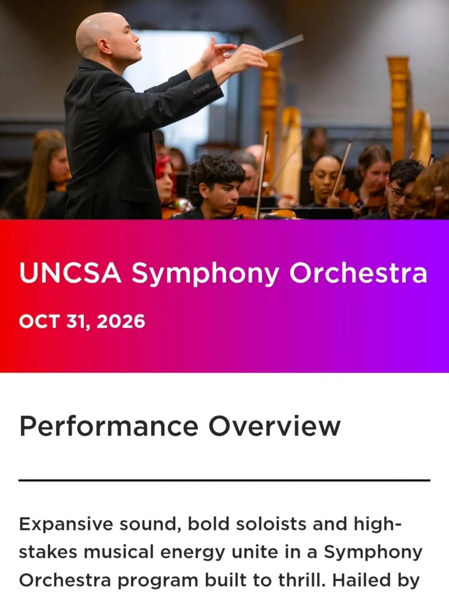 Tickets on sale now! 🎟 Come hear some of my favorite student musicians play some of my favorite music! 🤩

@uncsamusic @perepelitsa_flute 

#dogdadmaestro #conductor #conductorlife #classicalmusic #musiceducation