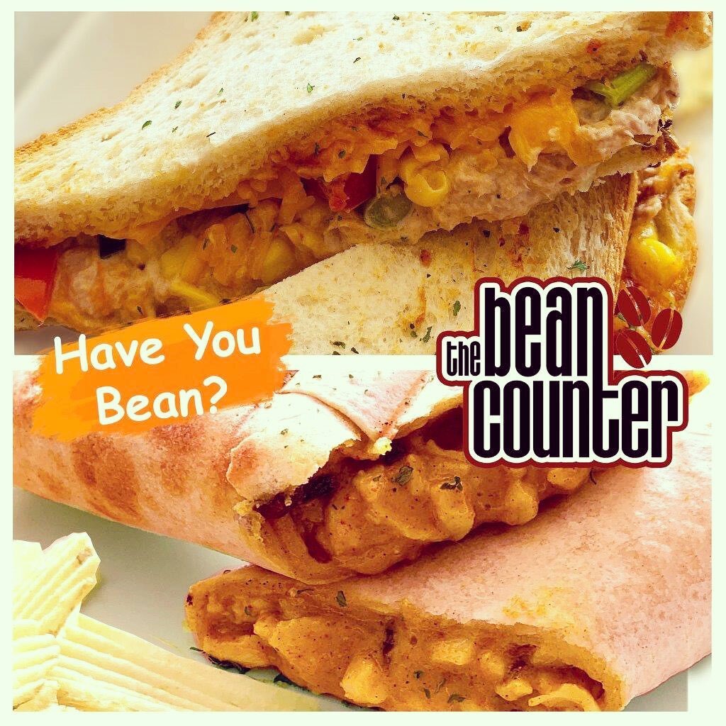 Have You Bean? Try a smooth tuna melt, freshly made and toasted. Or our popular mild curried chicken wrap with mango chutney?  #thebeancounter #tunamelt #coronationchicken #curriedchicken #arigna
