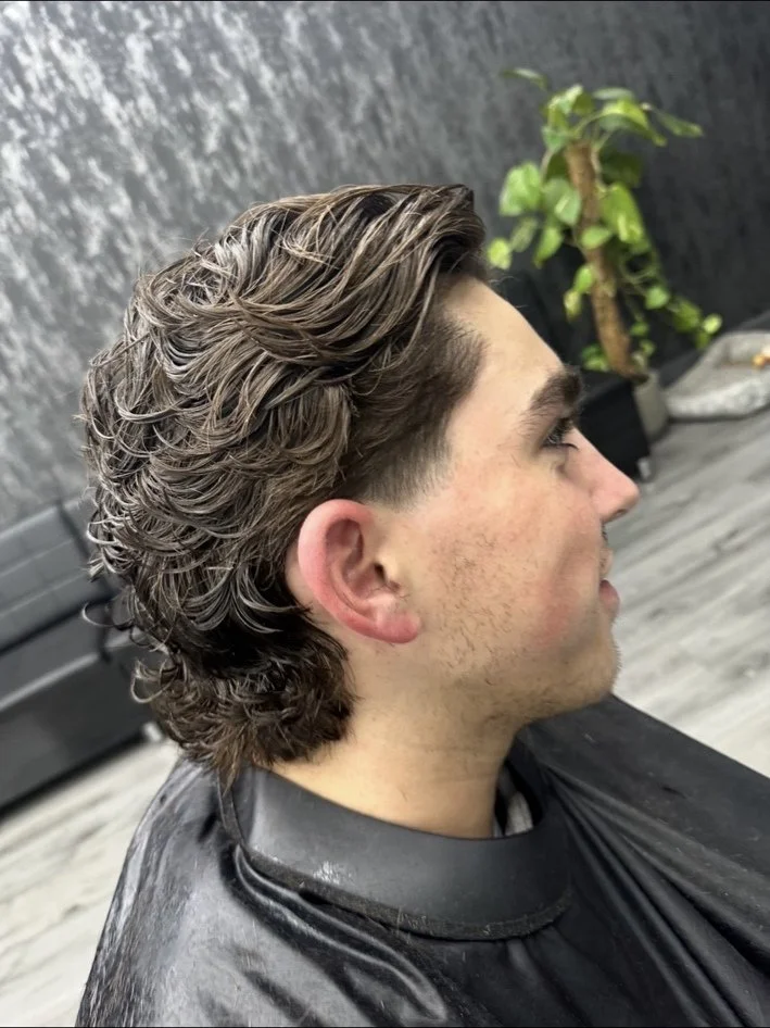 Perm hairstyle at Headline Barbers Southsea