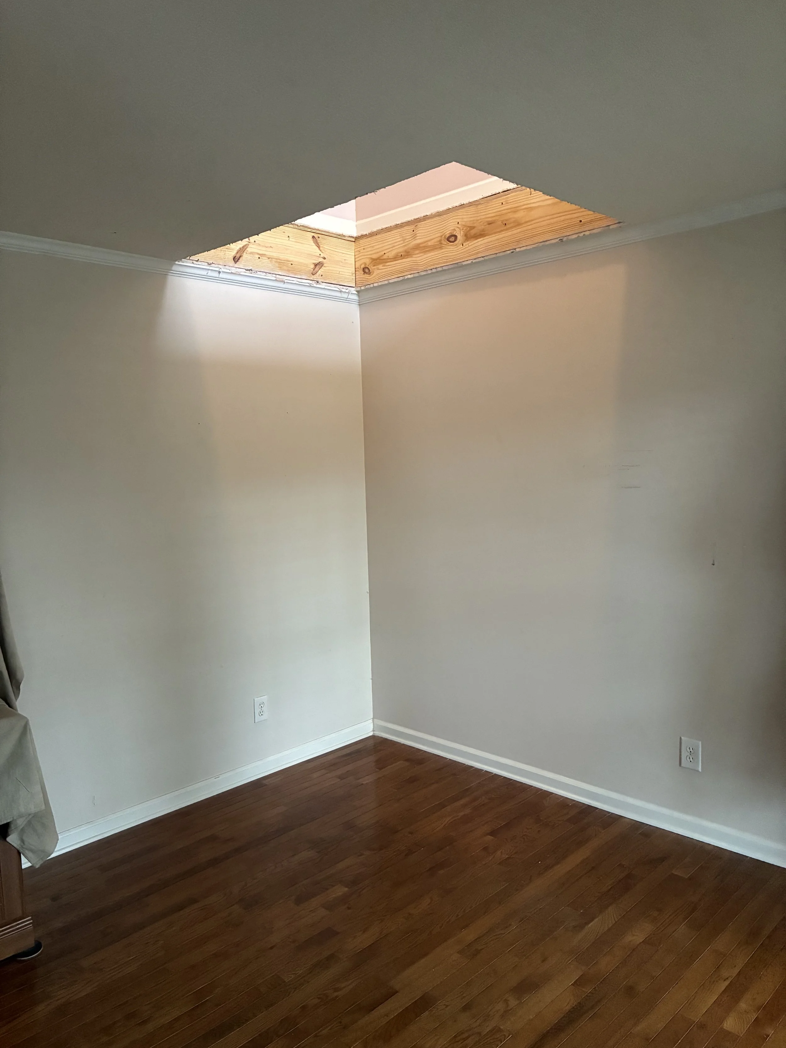 Prepared residential elevator hoistway and construction space before installation by ROC Elevators.