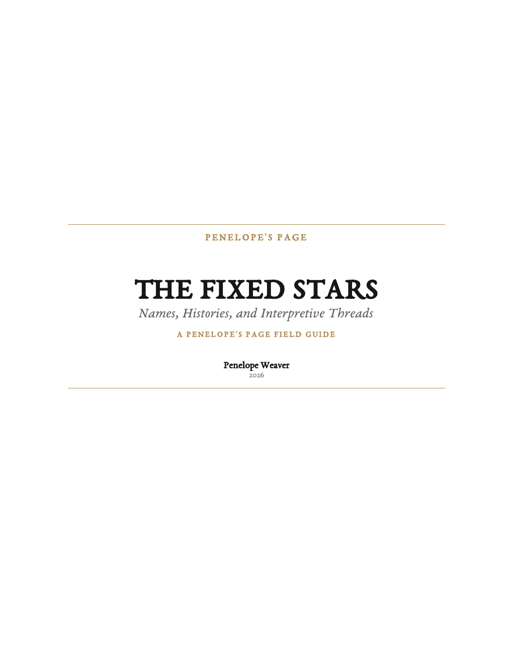 The Fixed Stars
