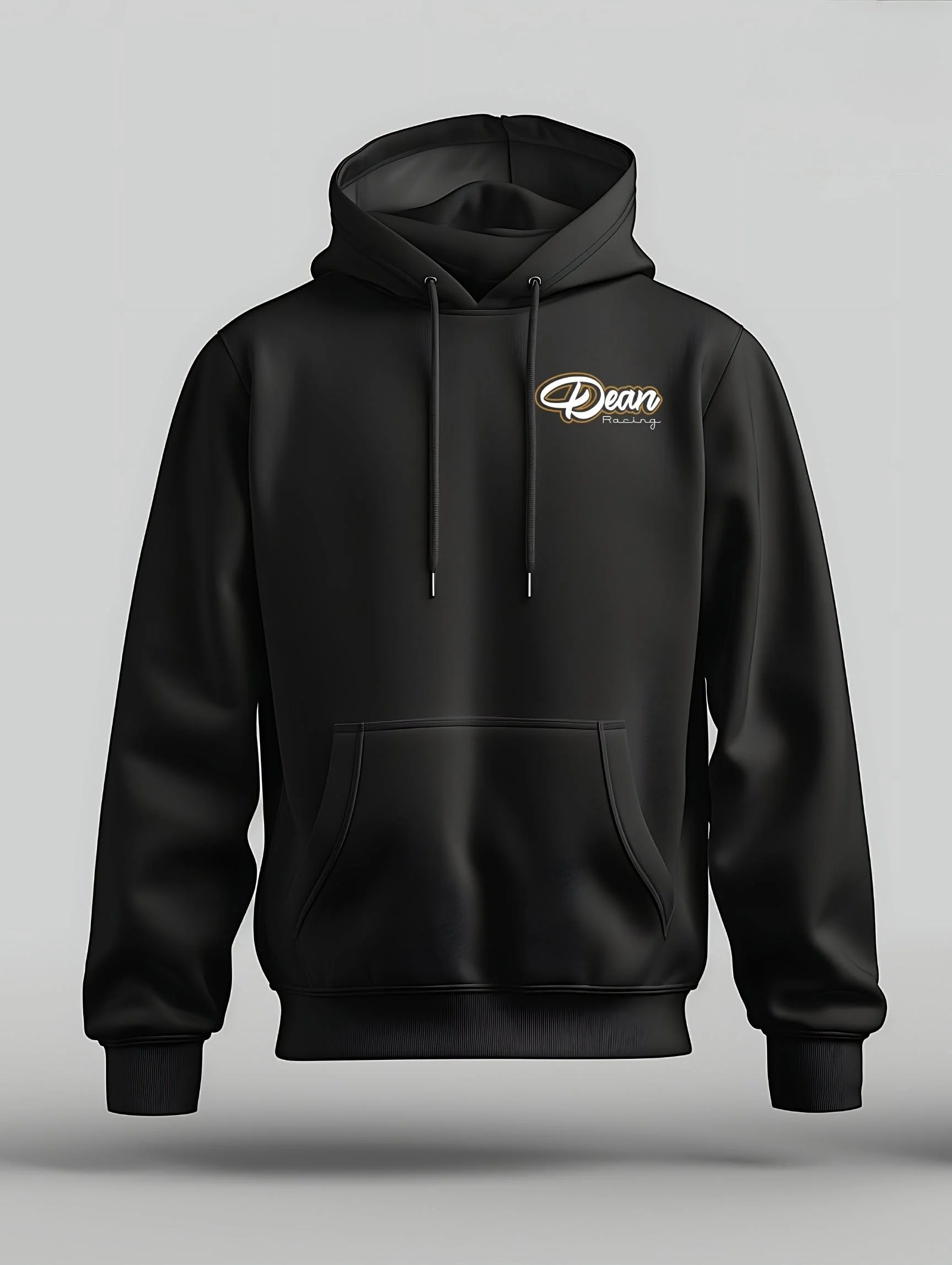 Black Hoodie - Dean Racing -  Gold Logo