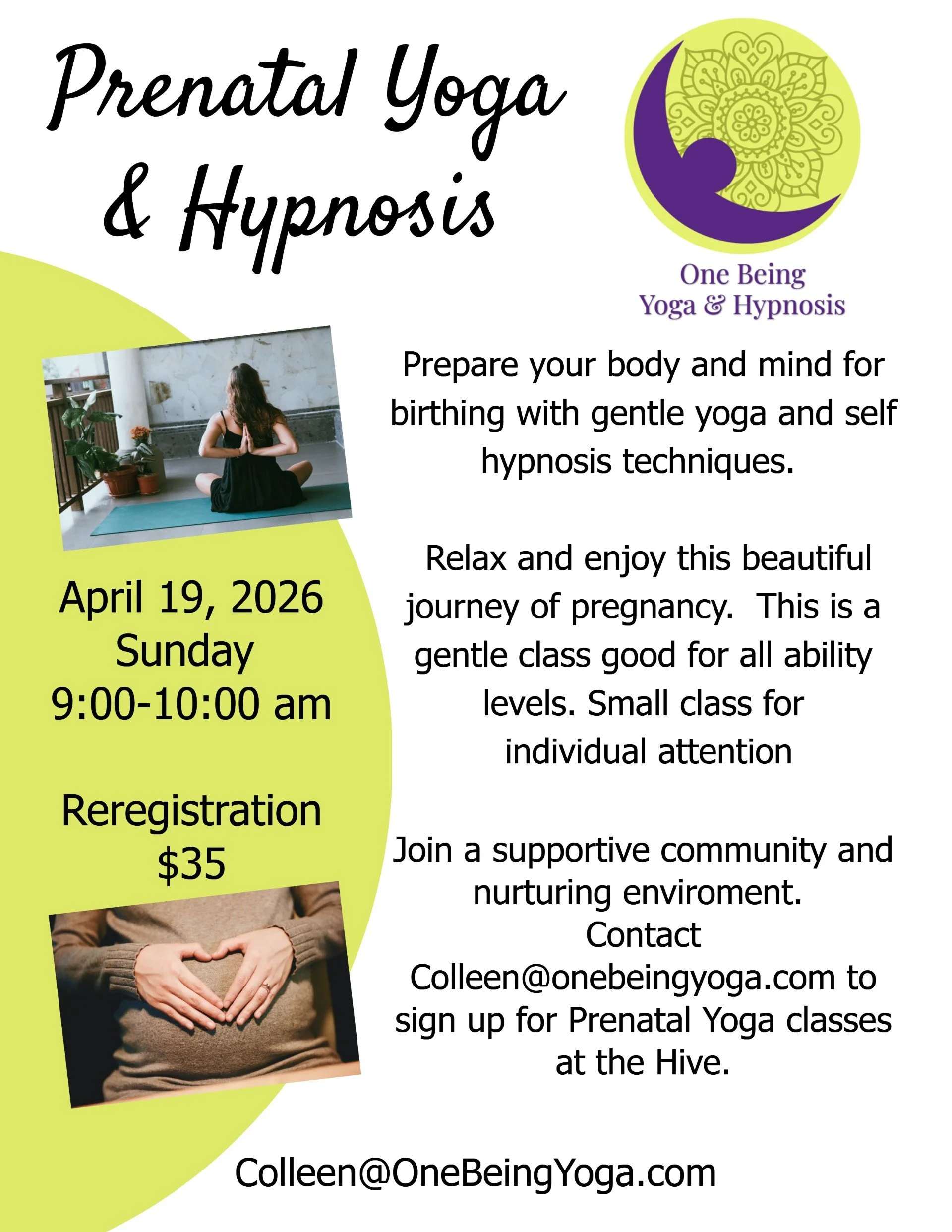 Prenatal Yoga & Hypnosis
