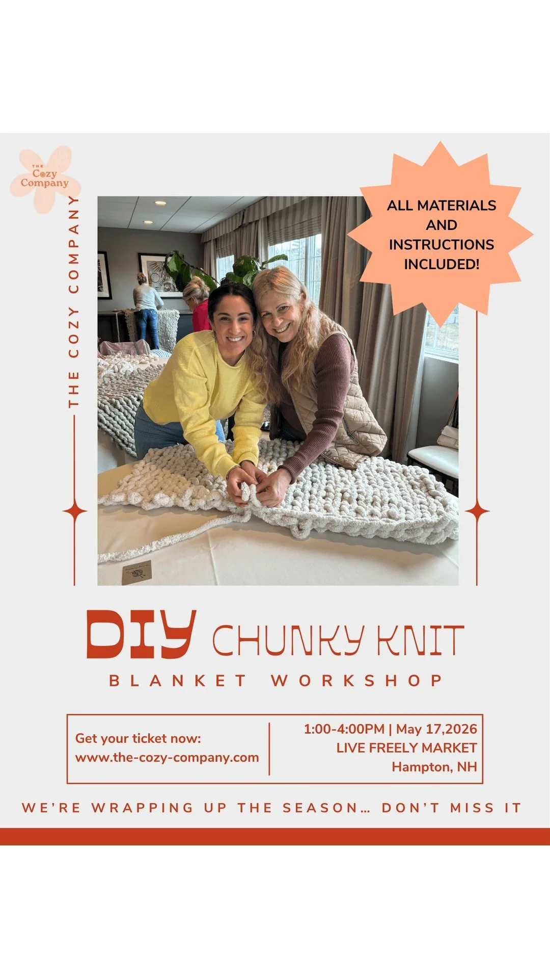 Chunky Knit Blanket Workshop
