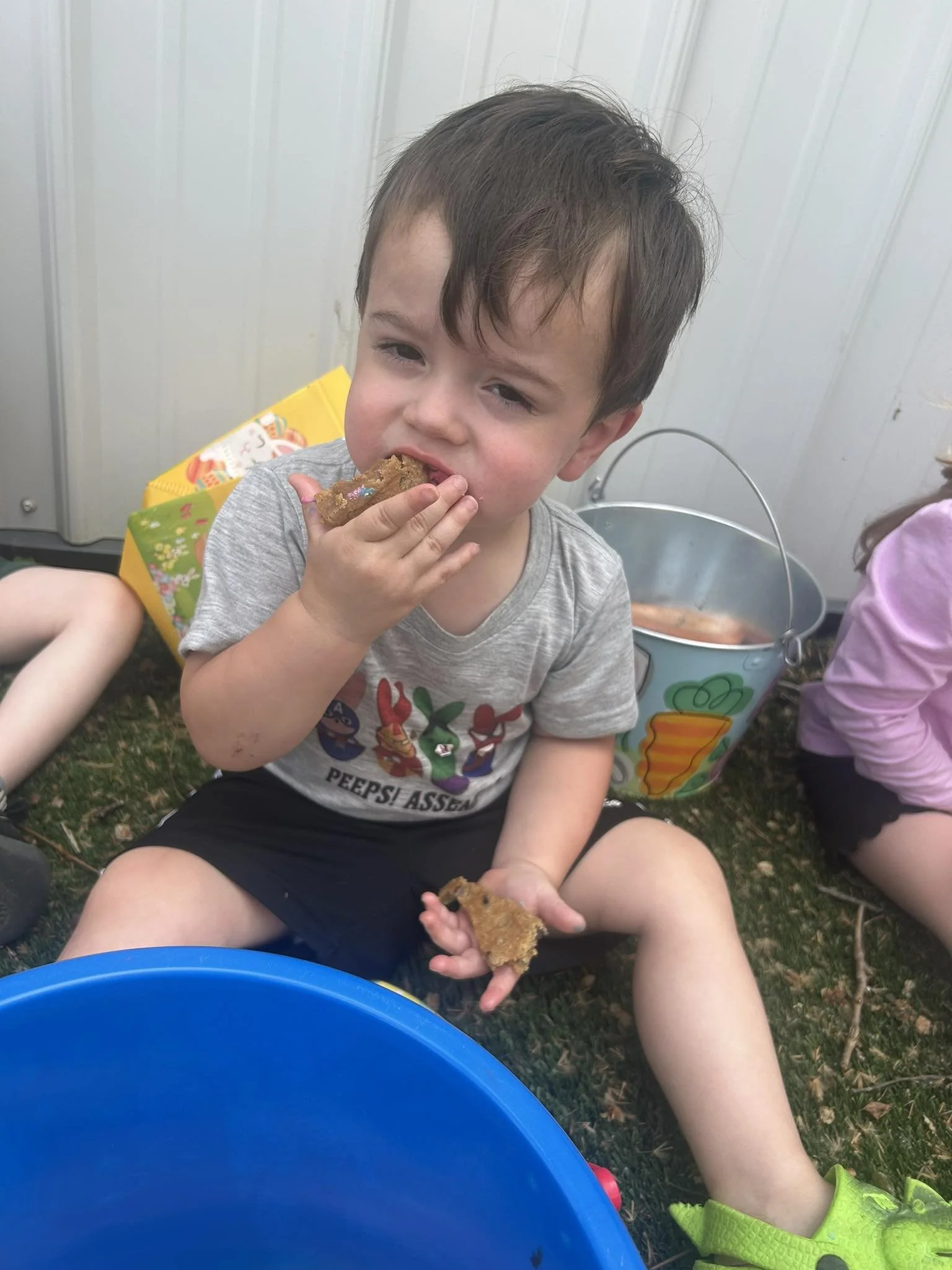Japser April 2026 Easter treat with boy eating.jpg