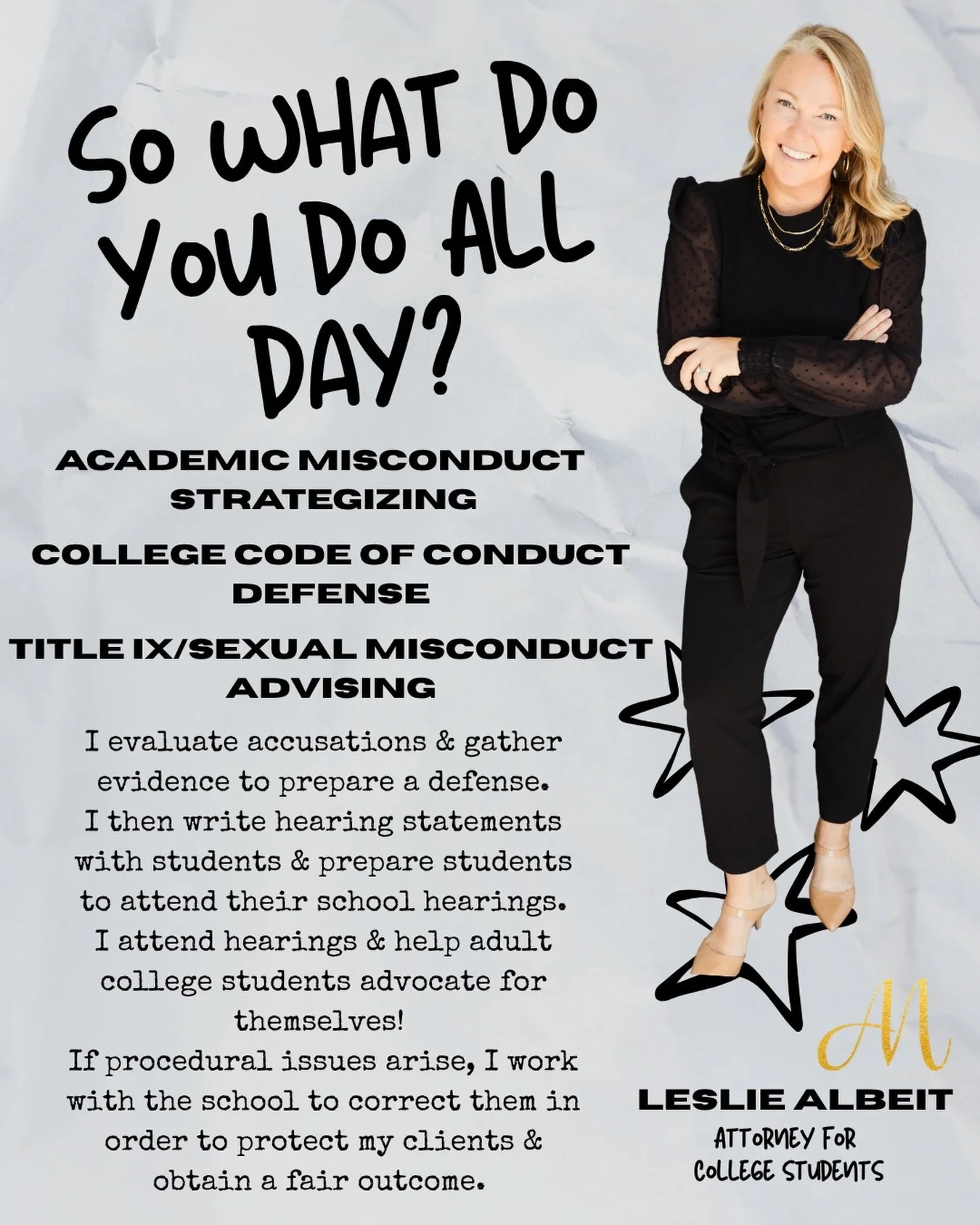 Even after so many years, the question still gets asked &ldquo;Education attorney? What is that? What do you do?&rdquo; 

Here&rsquo;s a day in the life! 

#educationattorney #lawyersofinstagram #legallyblonde #ohio #ohiolaw